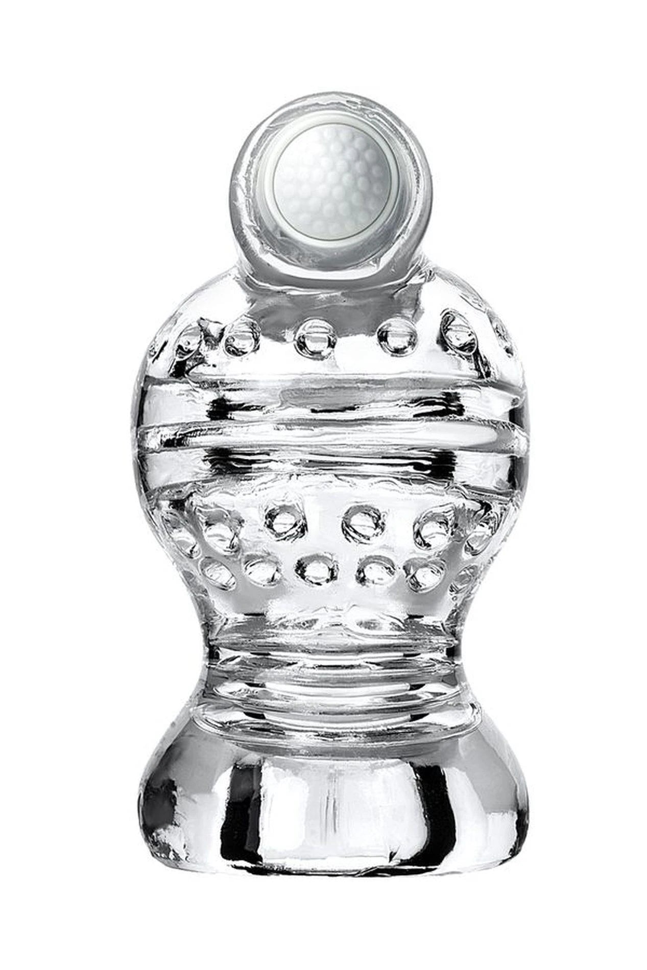 Lingam Shakti, Masturbateur Vibrant, TPE, Transparent, 9 cm