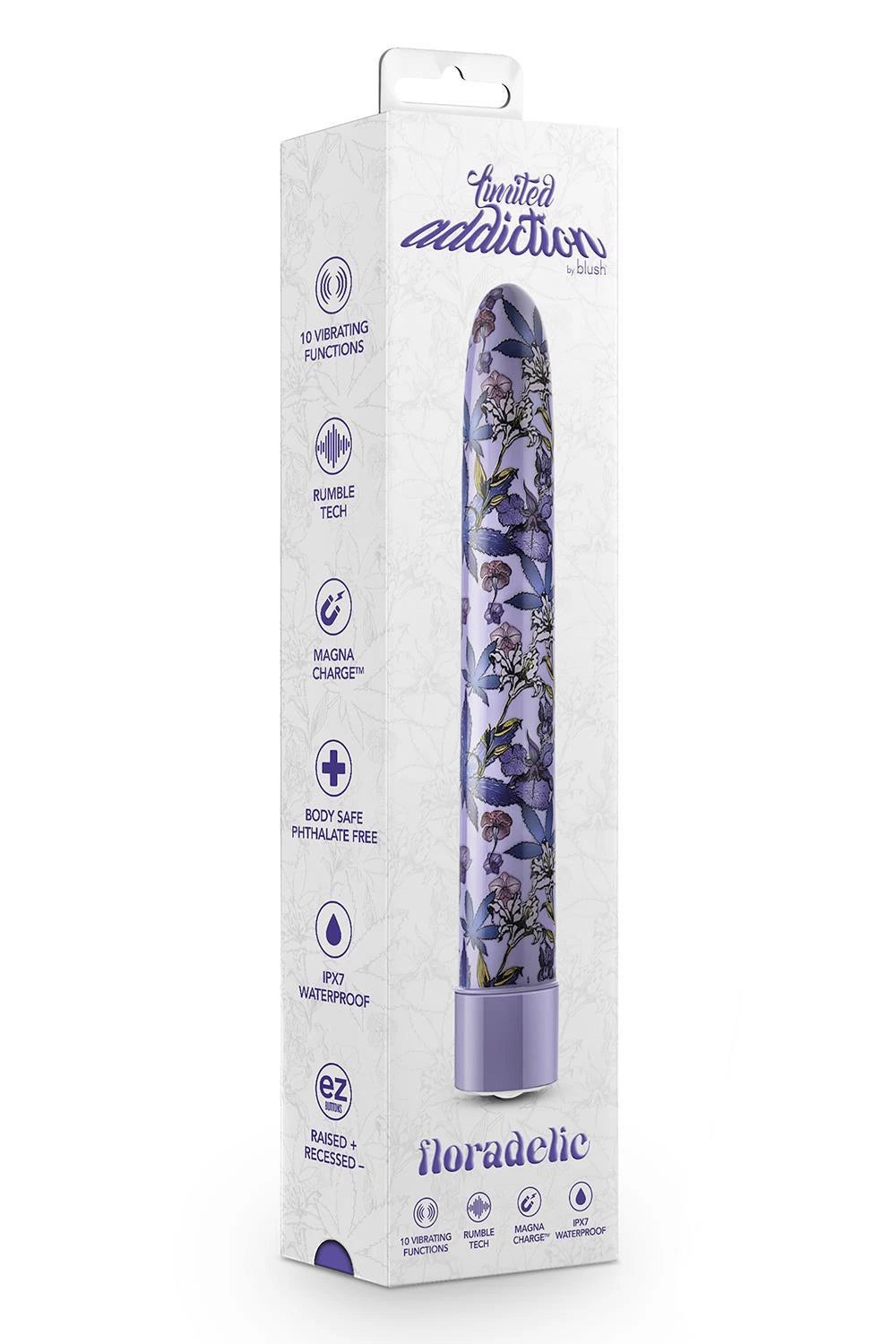 LIMITED ADDICTION FLORADELIC VIBREUR RECHARGEABLE 7 POUCES VIOLET