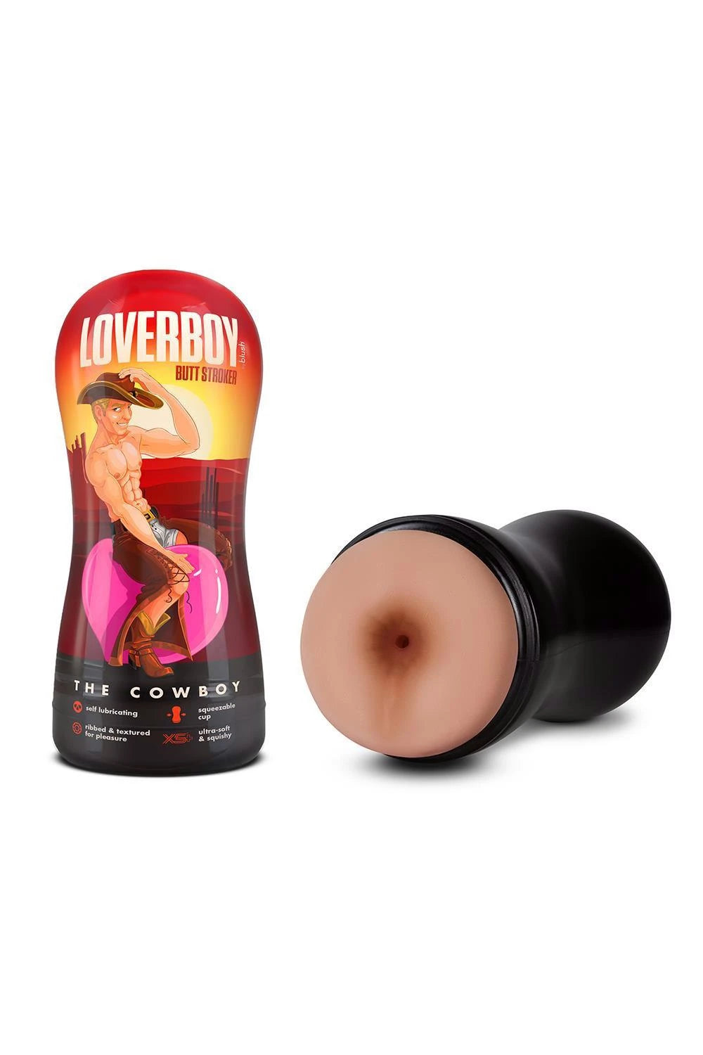Masturbateur LOVERBOY COWBOY Auto-lubrifiant BEIGE
