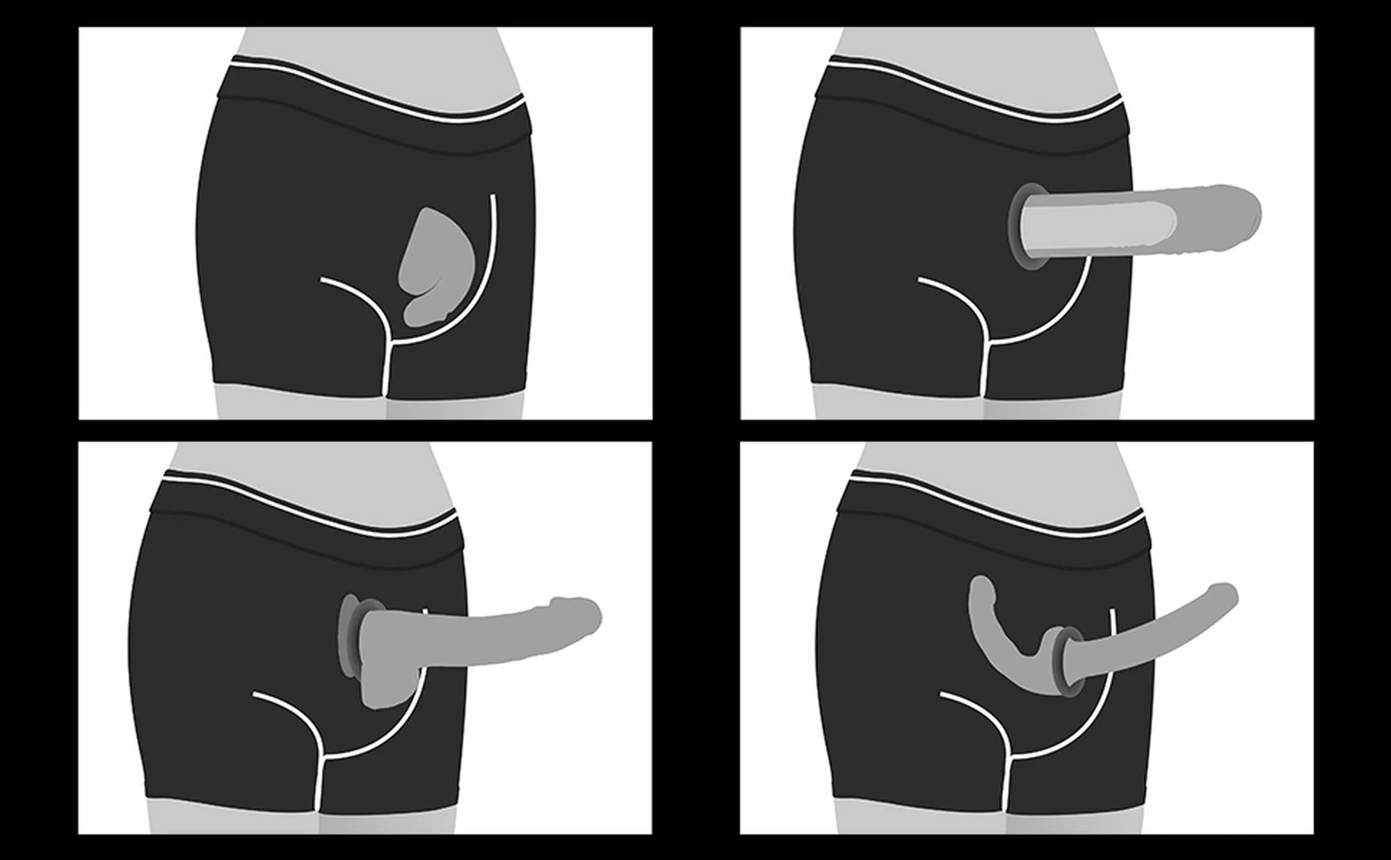 Shorts à gode ceinture pour le packing (taille 71-81 cm)