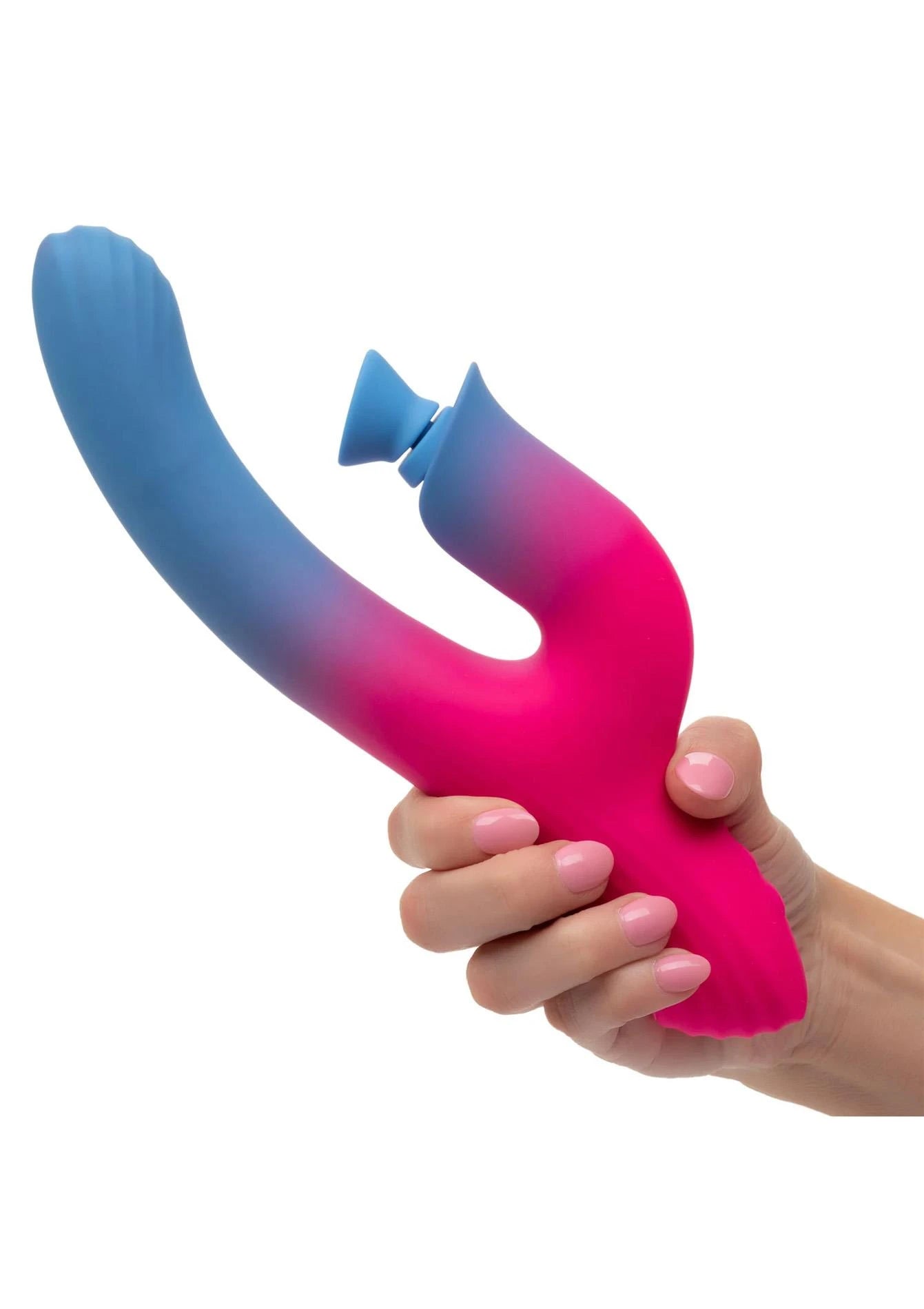 Vibromasseur stimulateur double à aspiration
