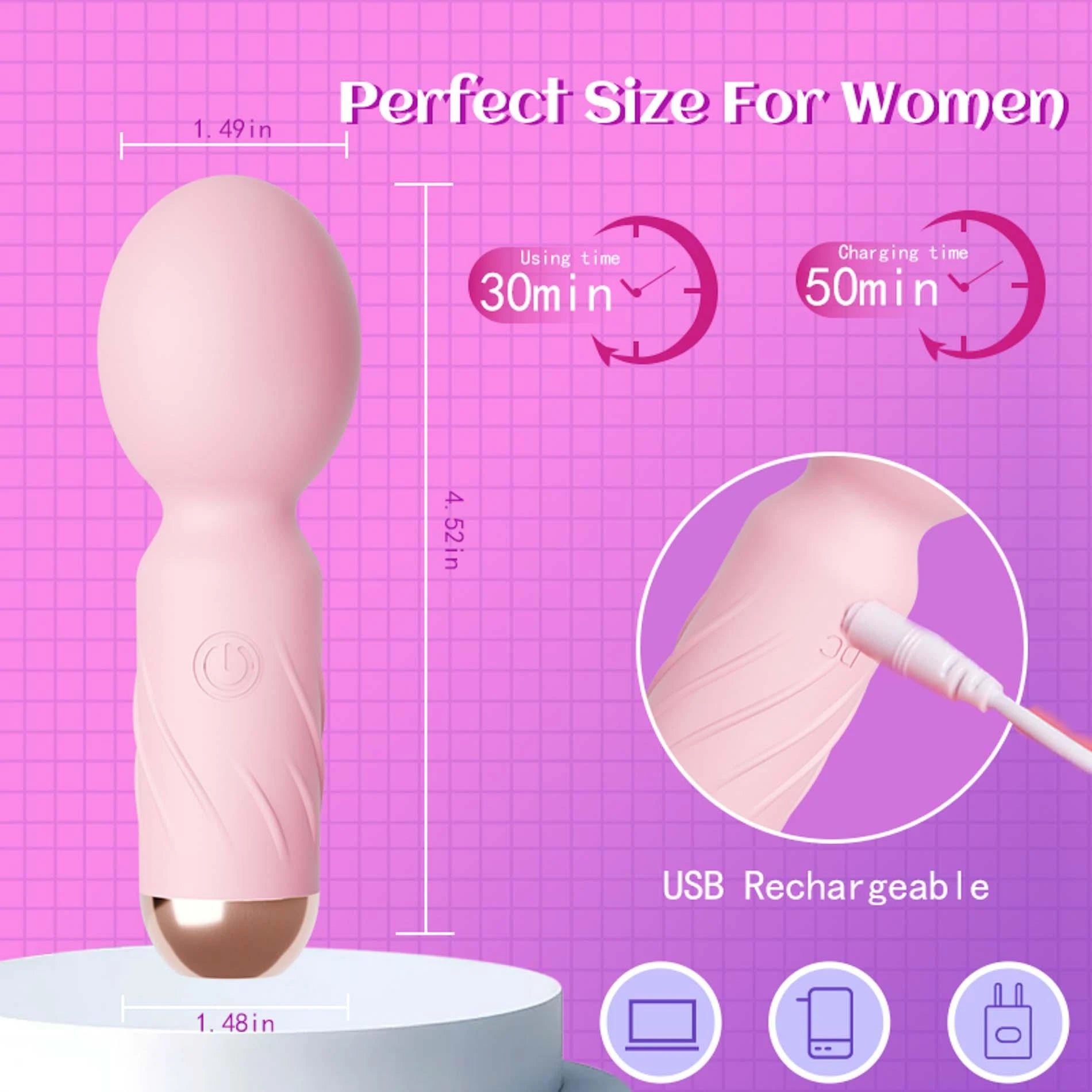 Mini-baguette mignonne rose