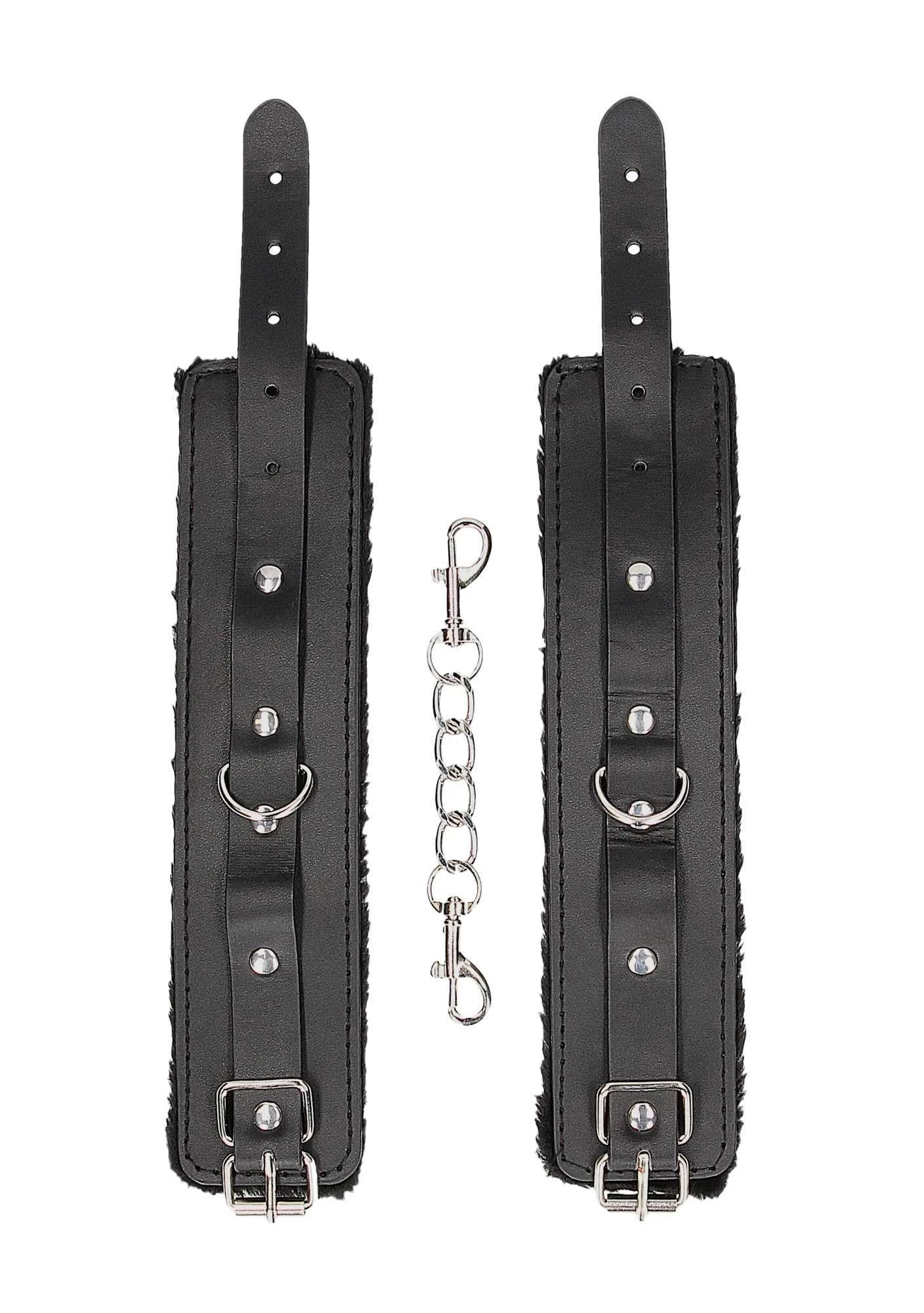Plush Bonded Leather Hand Cuffs