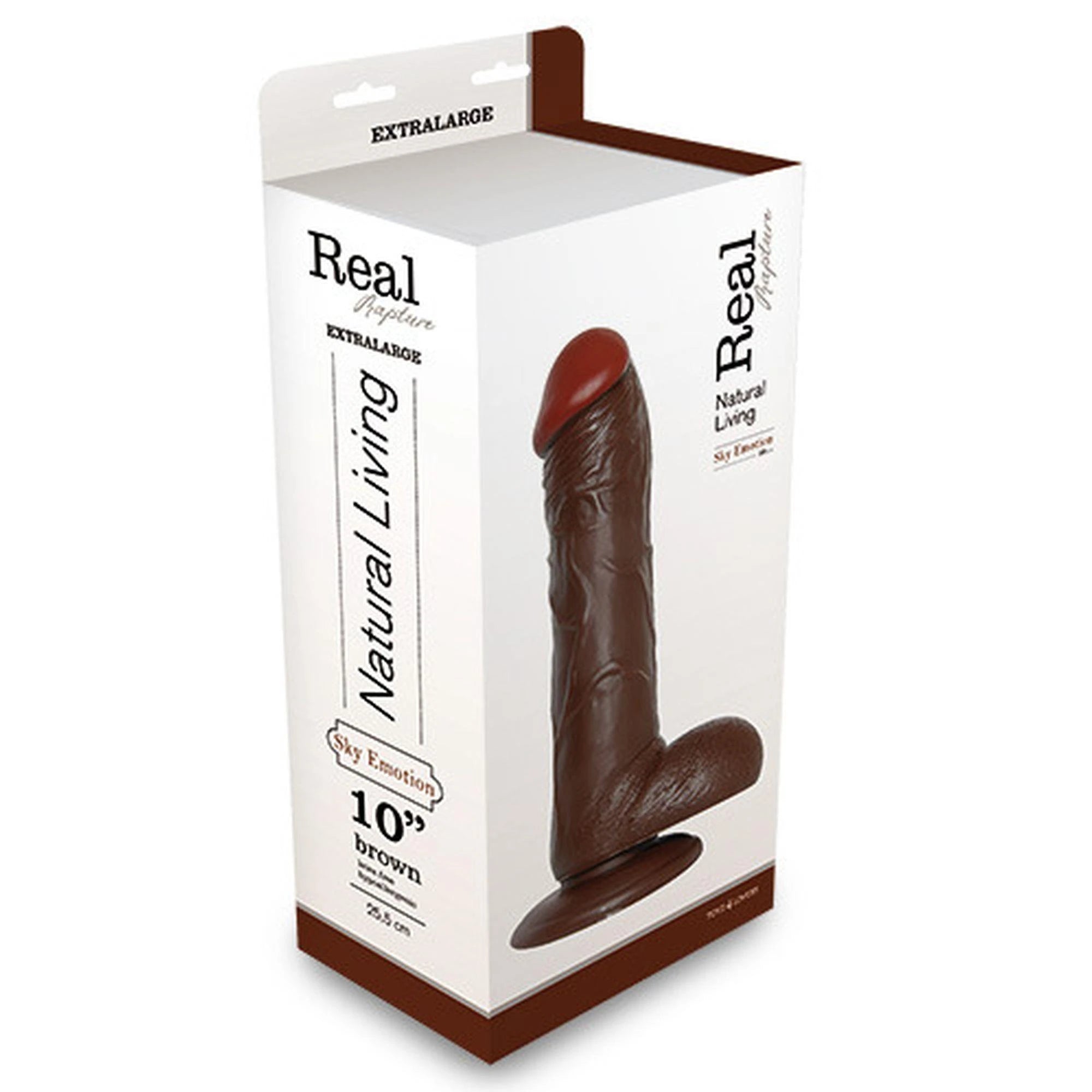 Gode-ceinture-FALLUS RÉALISTE REAL RAPTURE BRUN 10"