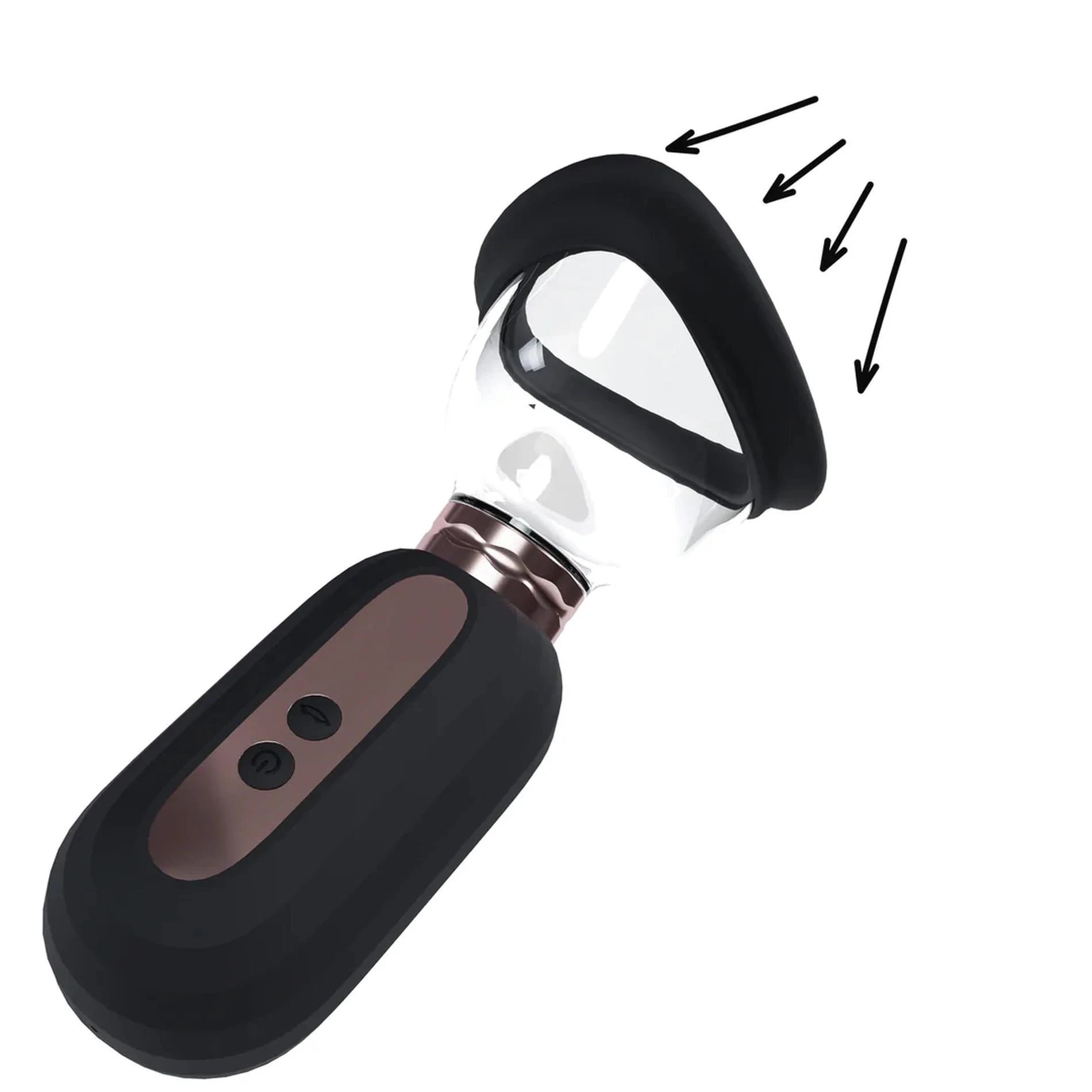 Dazzling - Pompe pour la vulve et les seins rechargeable - Noir