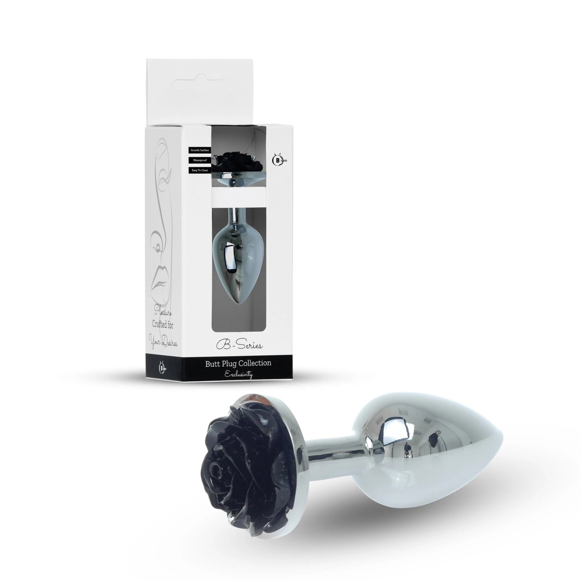 Plug-Jewellery Silver PLUG ROSE- Black