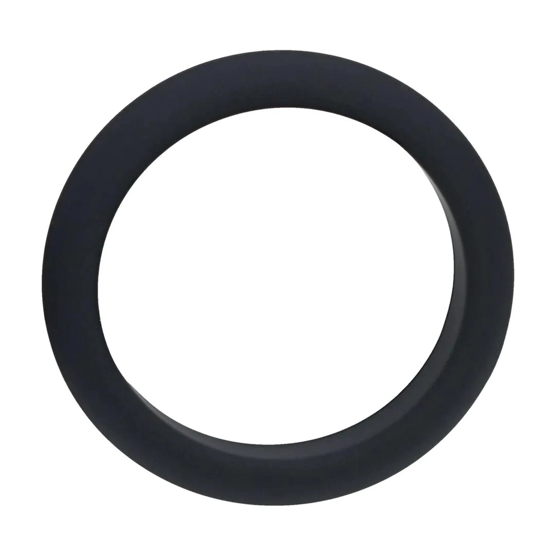 Wide O Silicone Cockring - L - 42mm - Black