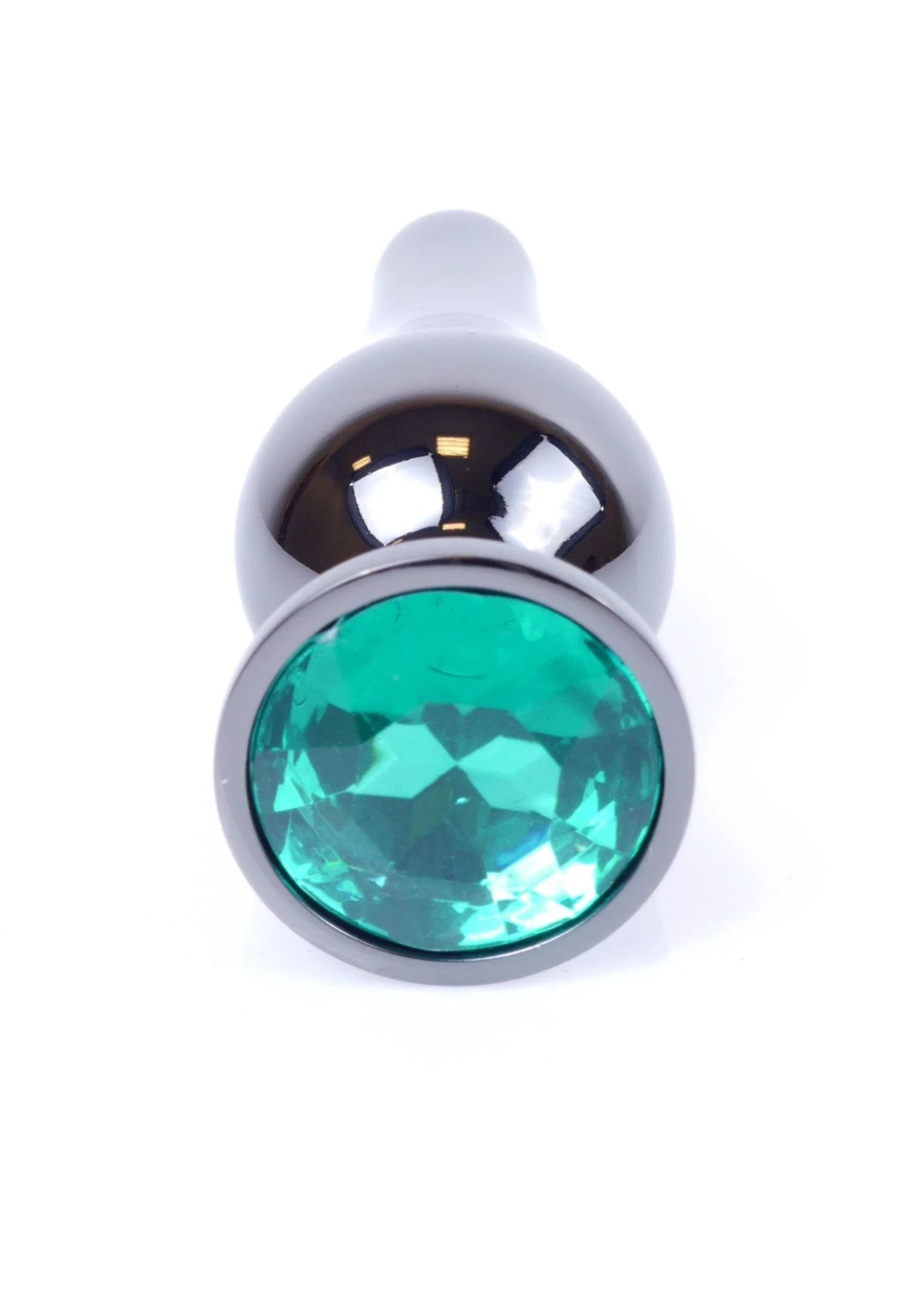 MyLove Toys - Bijoux BUTT PLUG Argent foncé - Vert