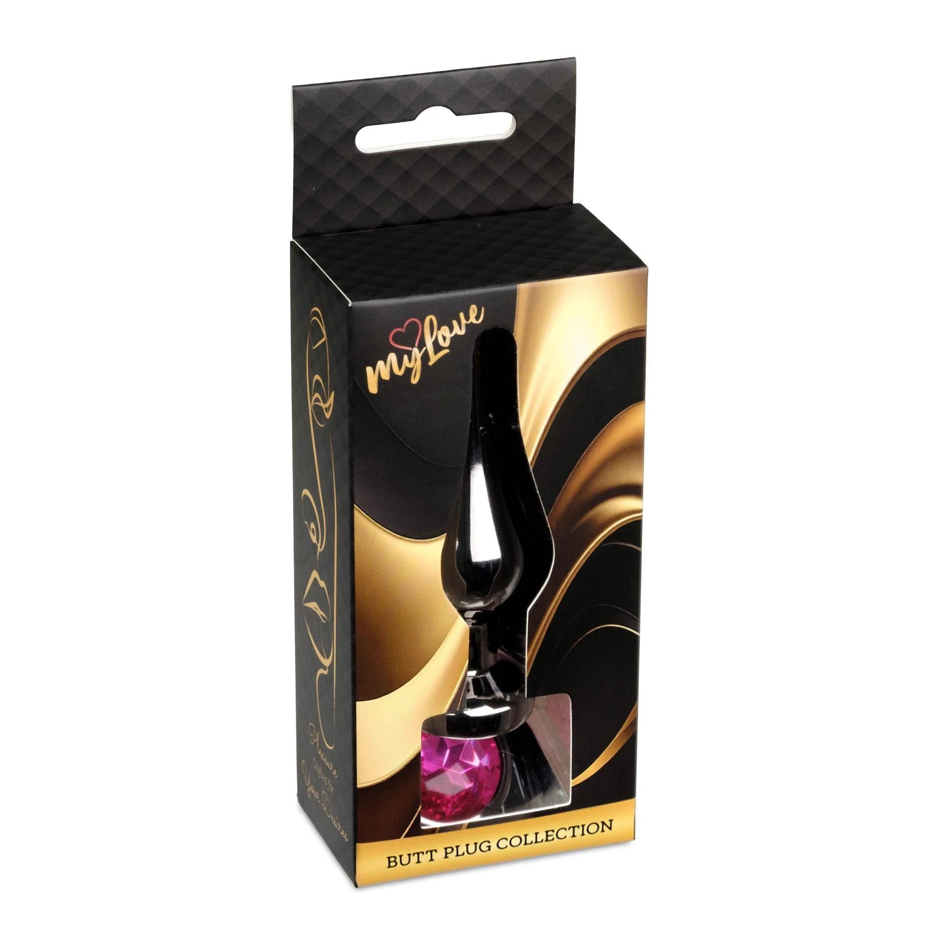 MyLove Toys - Bijoux BUTT PLUG Argent foncé - Rose