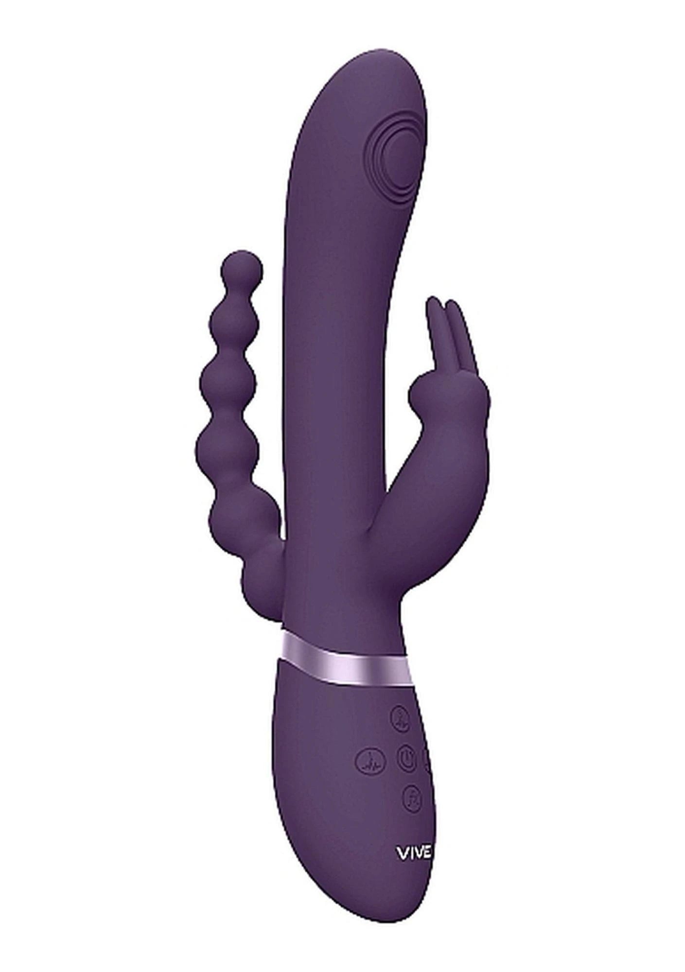 Rini - Pulse Wave  Vibrating Double Penetration Rabbit - Purple
