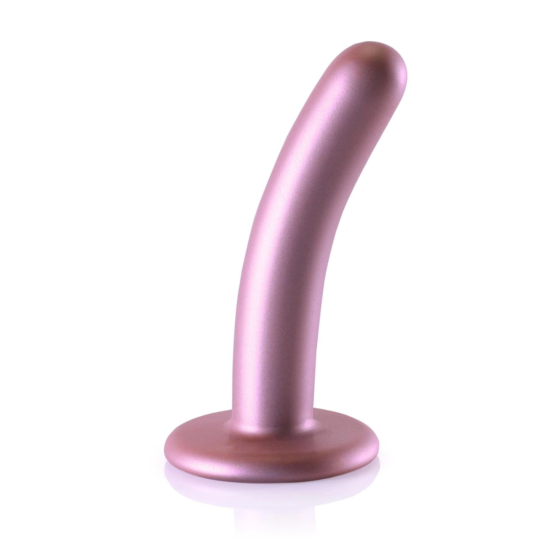 Smooth Silicone G-Spot Dildo - 5'' / 12 cm - Rose Gold