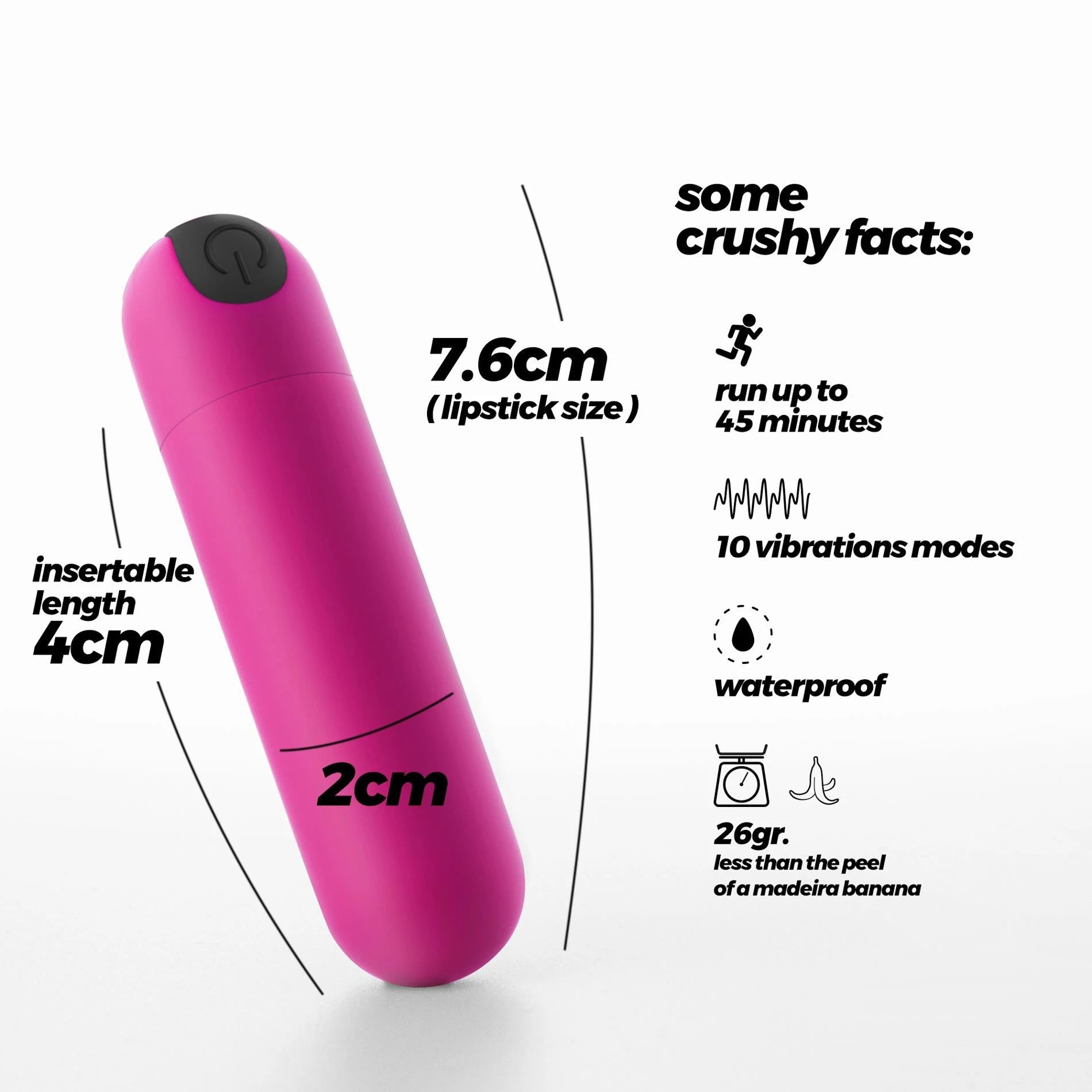 iMoan - Rechargeable Vibrating Bullet - Pink
