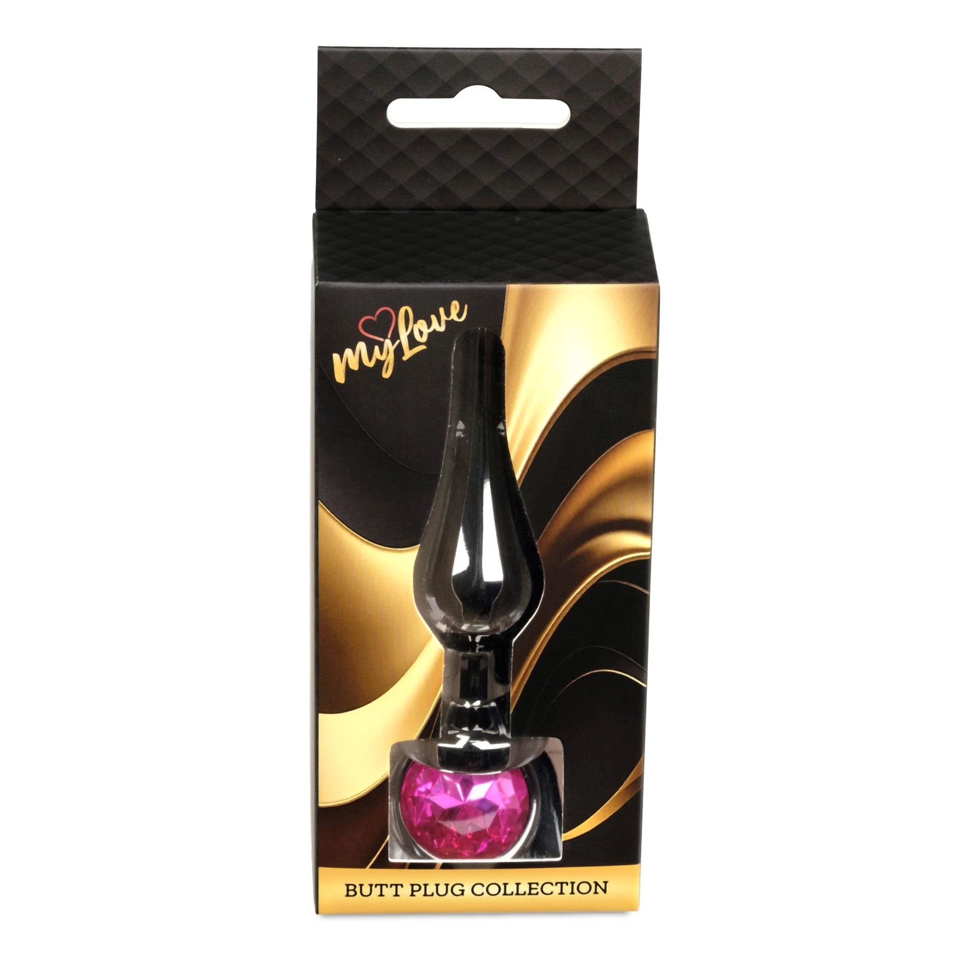 MyLove Toys - Bijoux BUTT PLUG Argent foncé - Rose