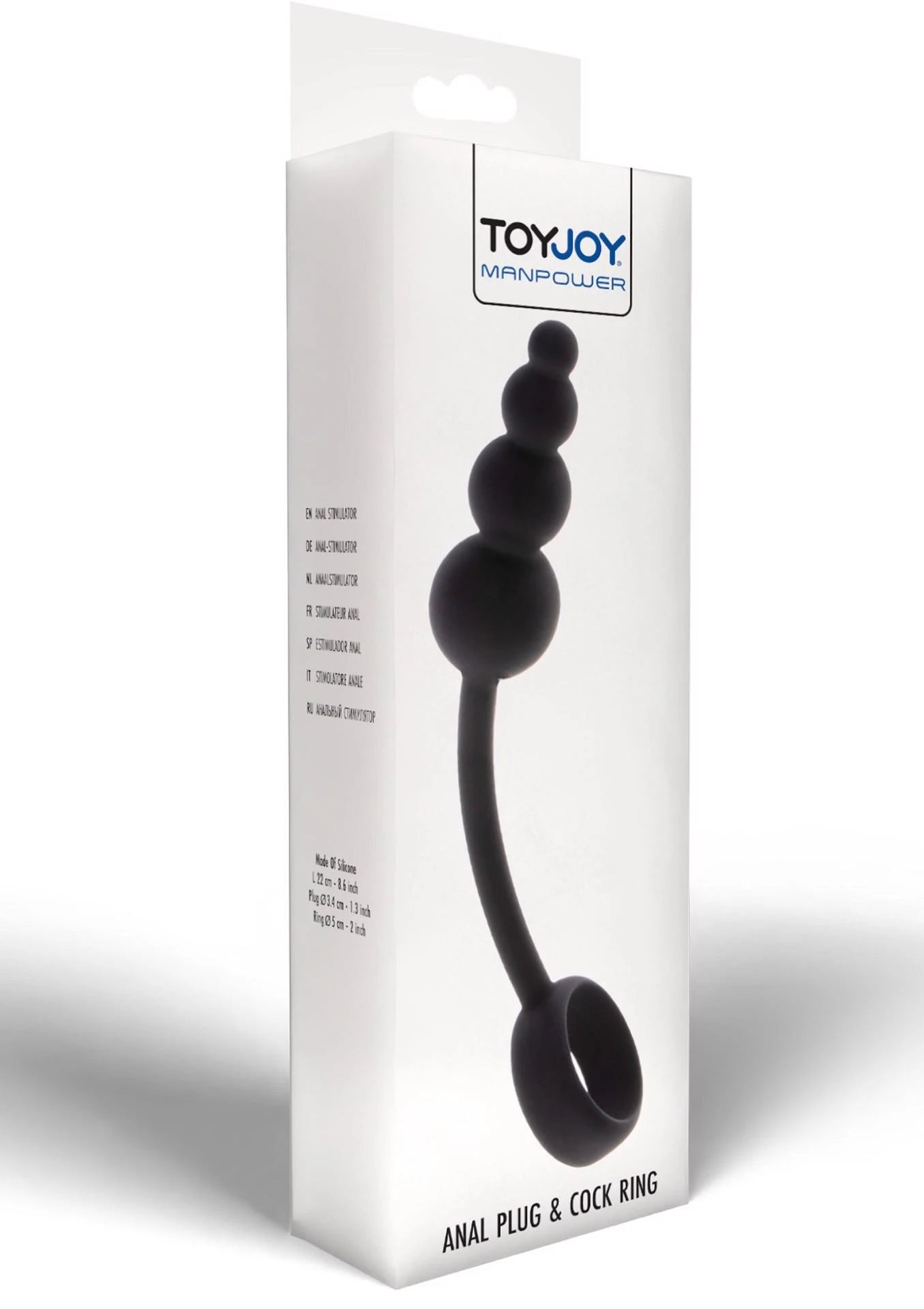 Anal Snake Plug & Penis Ring Black
