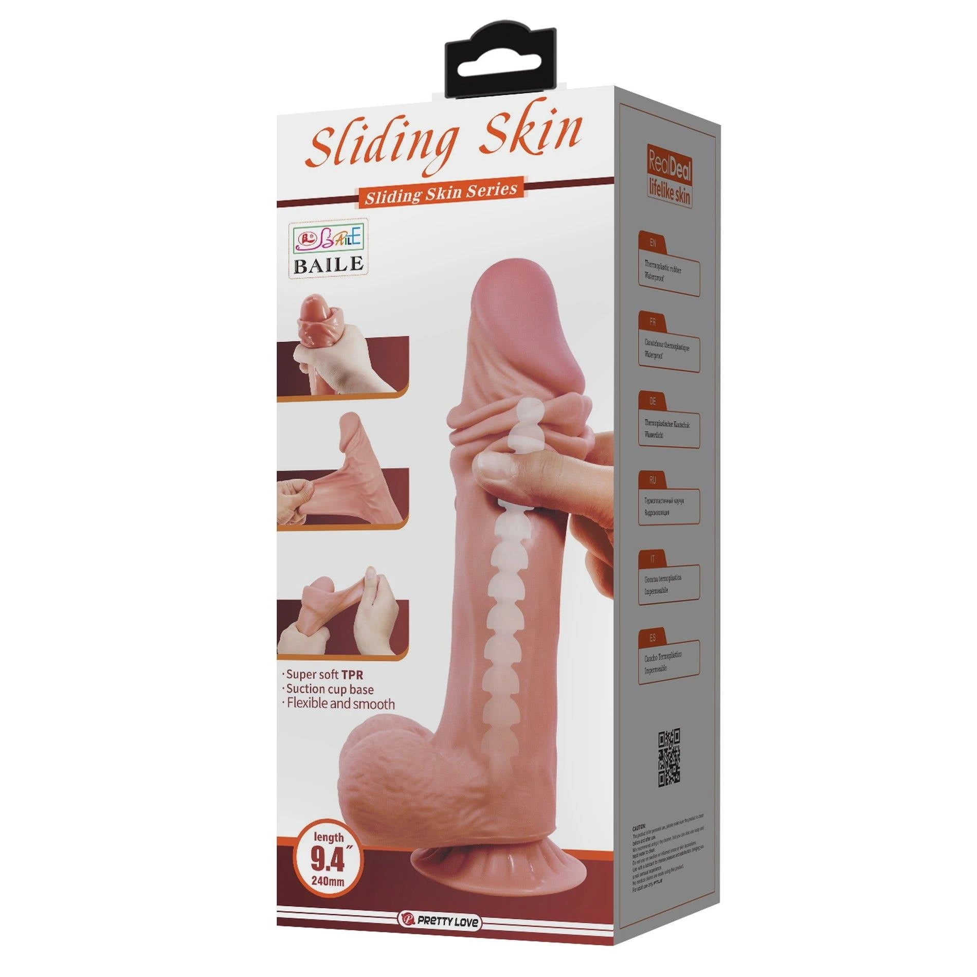 BAILE - Sliding Skin 9,4'' Base à ventouse Pliable TPR