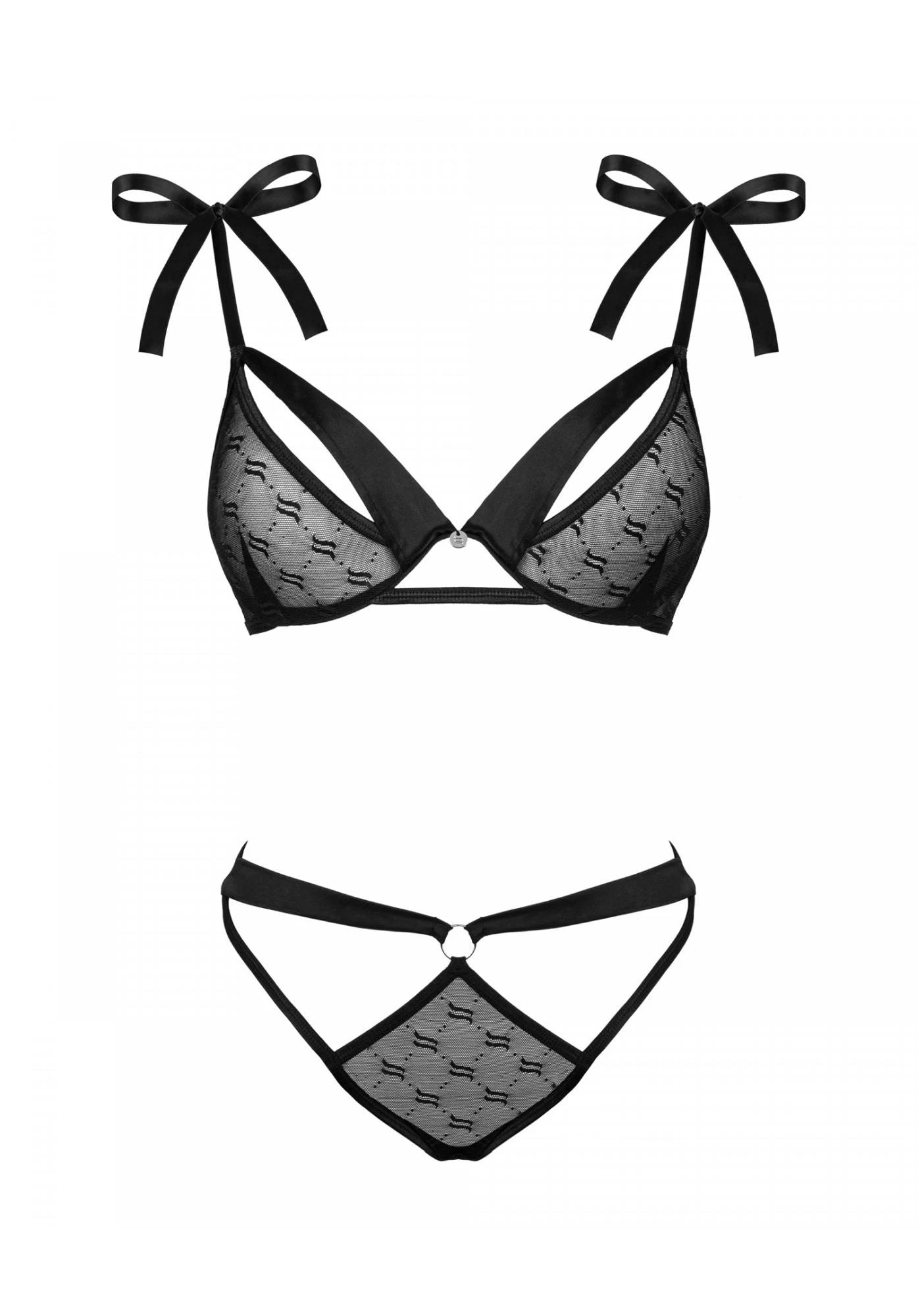 Lingerie-Obsessivia 2-piece set black S/M