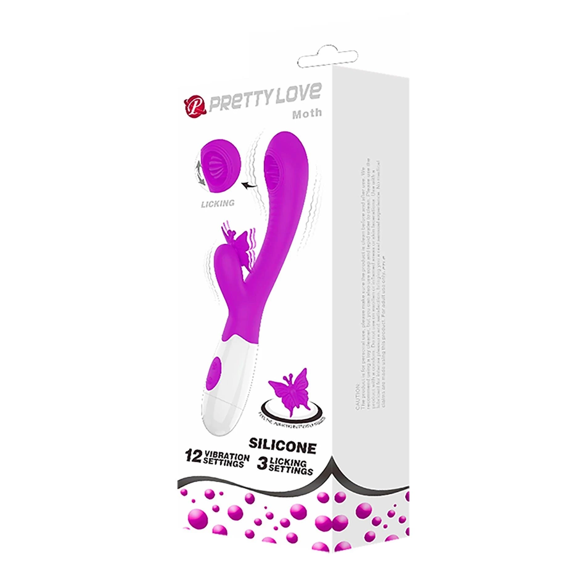 PRETTY LOVE - Moth, 12 vibration functions 3 licking settings