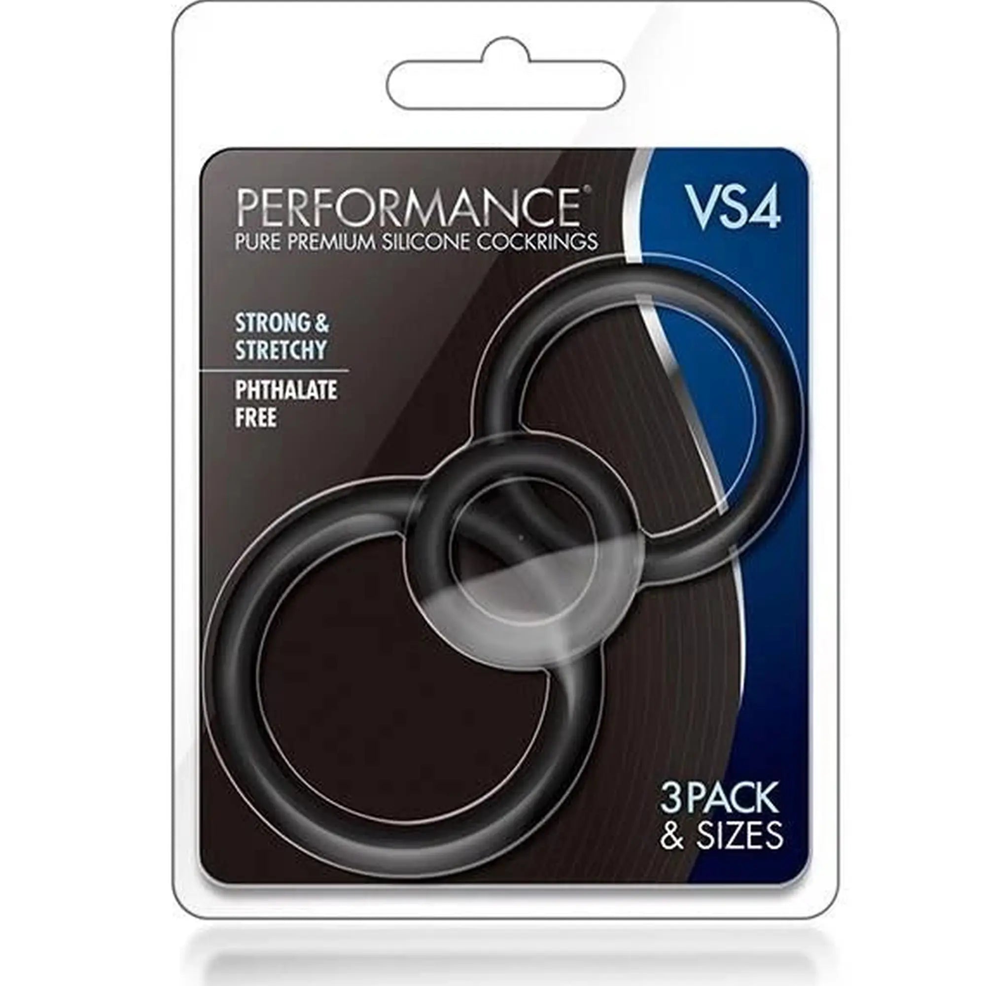 PERFORMANCE VS4 COCK RING SET NOIR