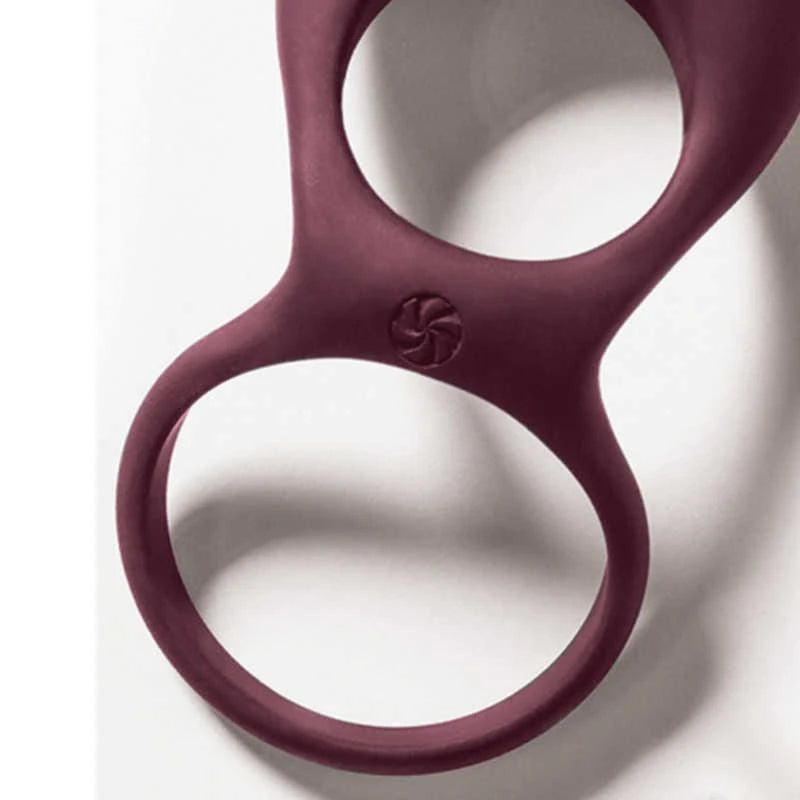 Vibrating Double Cockring Daydream Wine Red