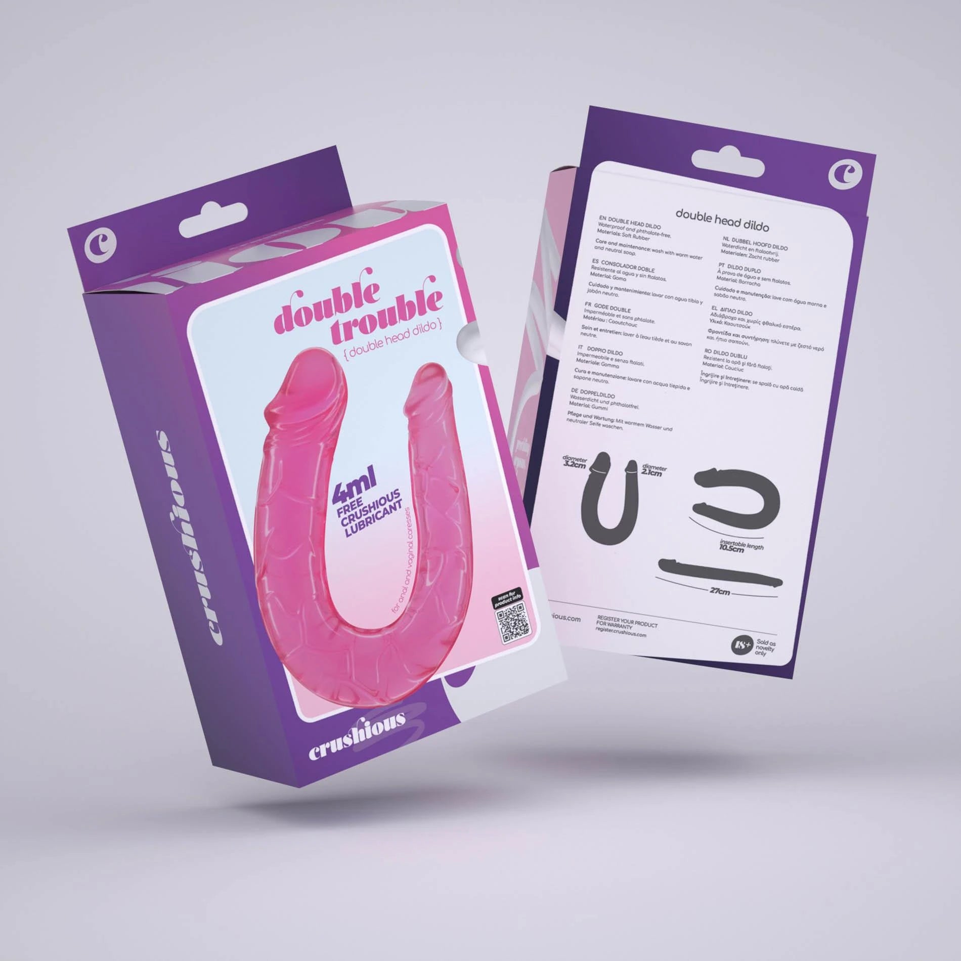 Double Trouble - Double Dildo - 10.6 / 27 cm - Pink