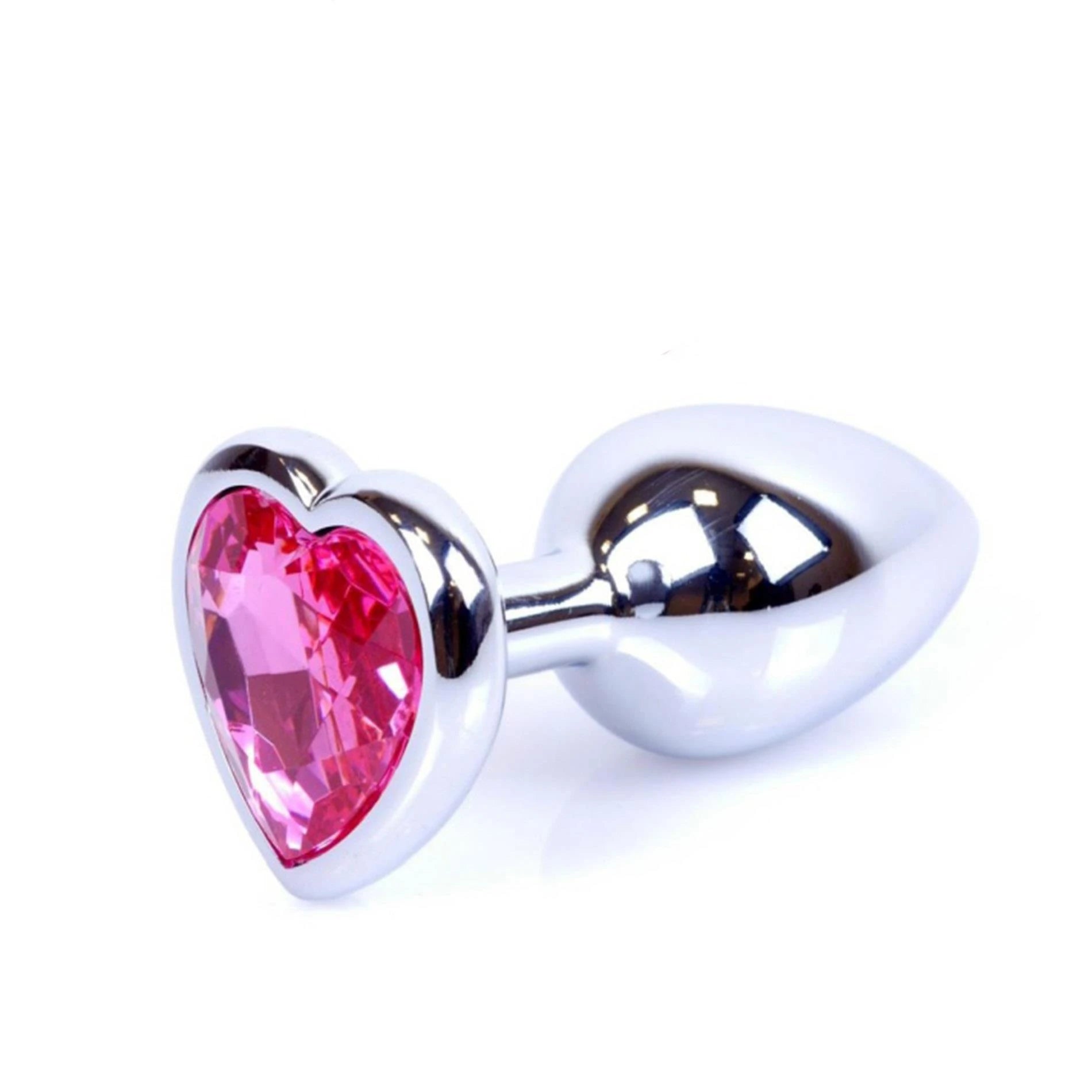 Plug-Bijoux Argent Cœur PLUG- Rose