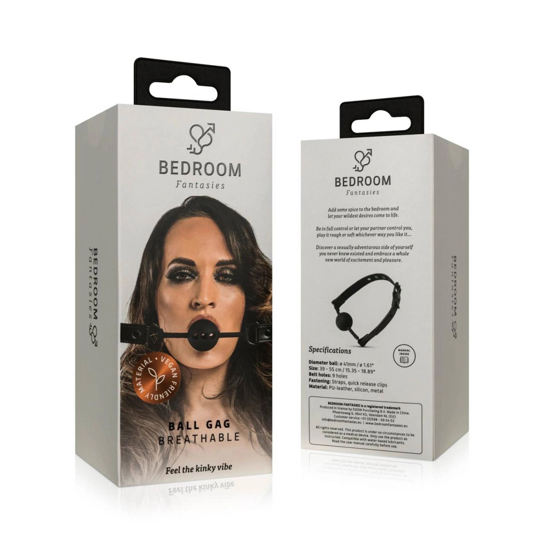 Bedroom Fantasies - Bâillon boule en silicone respirant noir