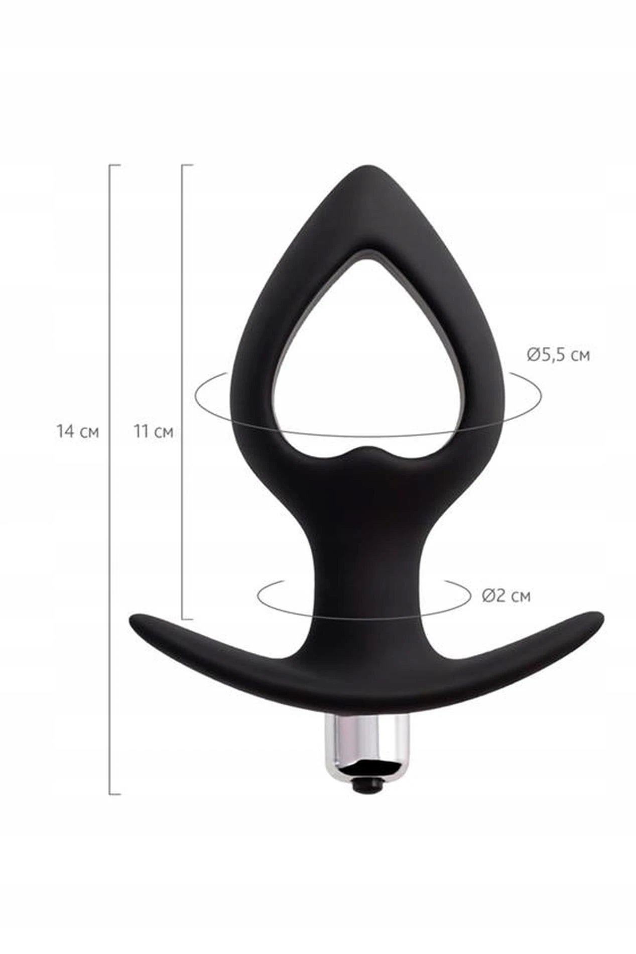 TOYFA POPO Pleasure Anal Plug Cordis M Vibro Noir