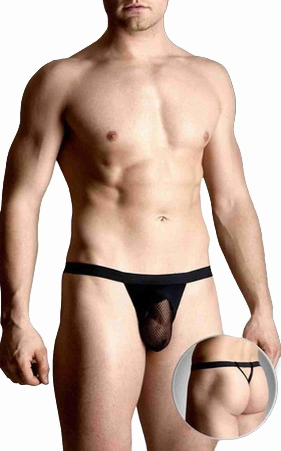 Slips string homme 4494 - noir M/L