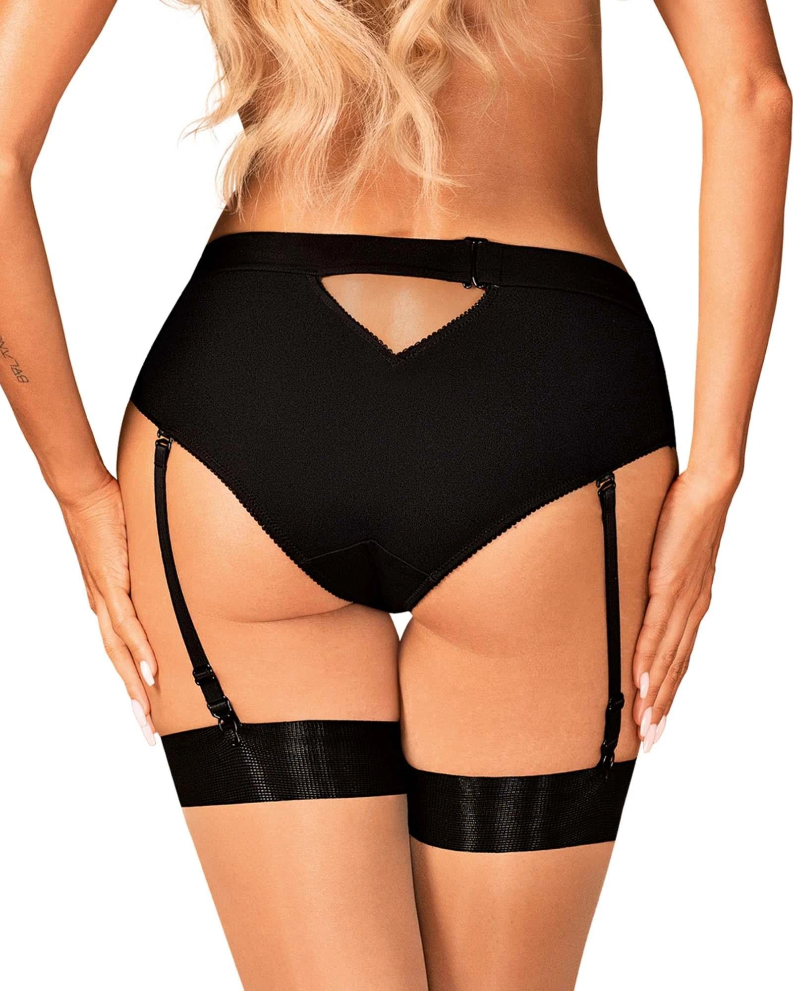 Lingerie-Editya briefs with garter straps XS/S