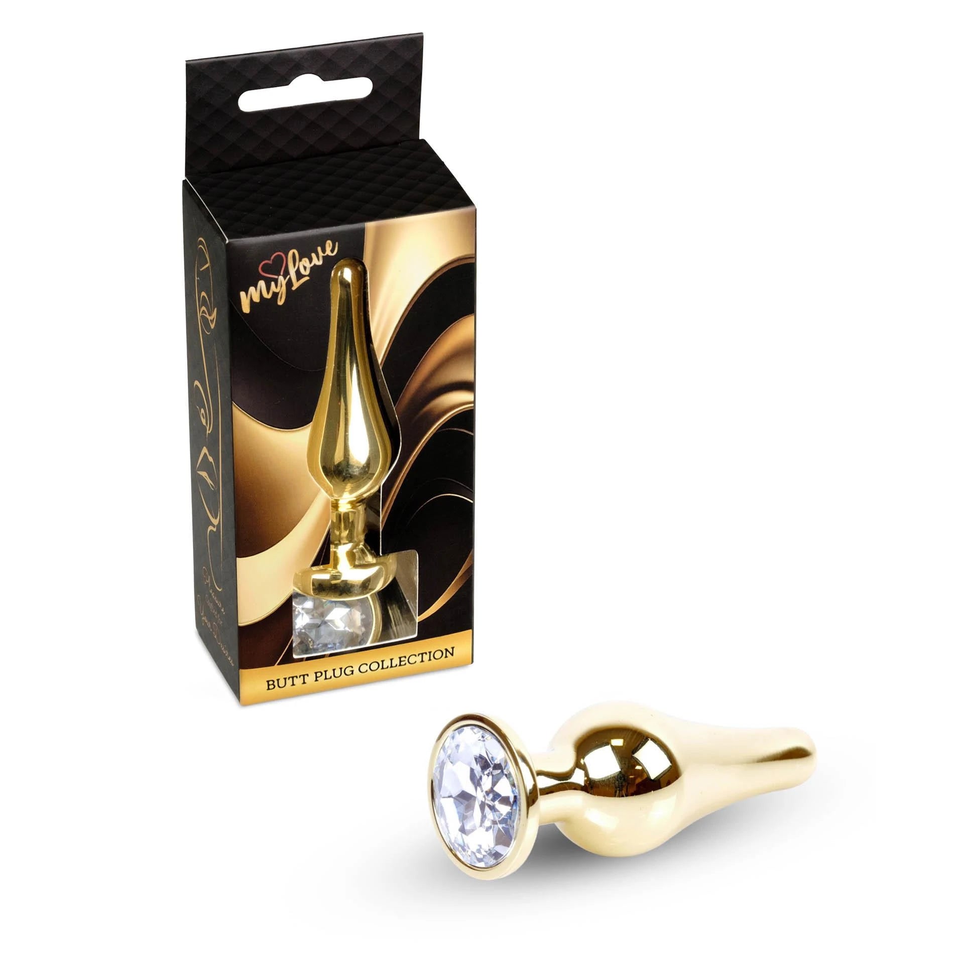 MyLove Toys - Bijoux BUTT PLUG Doré - Transparent