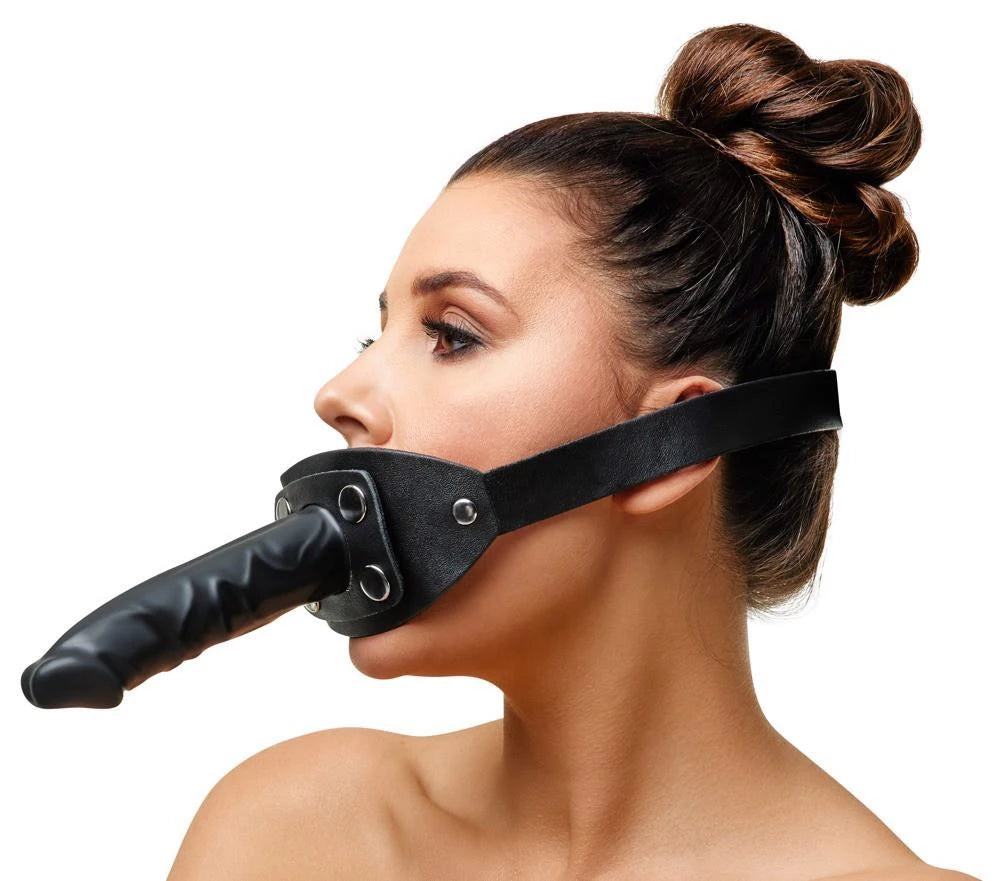 Pénis bâillon en cuir