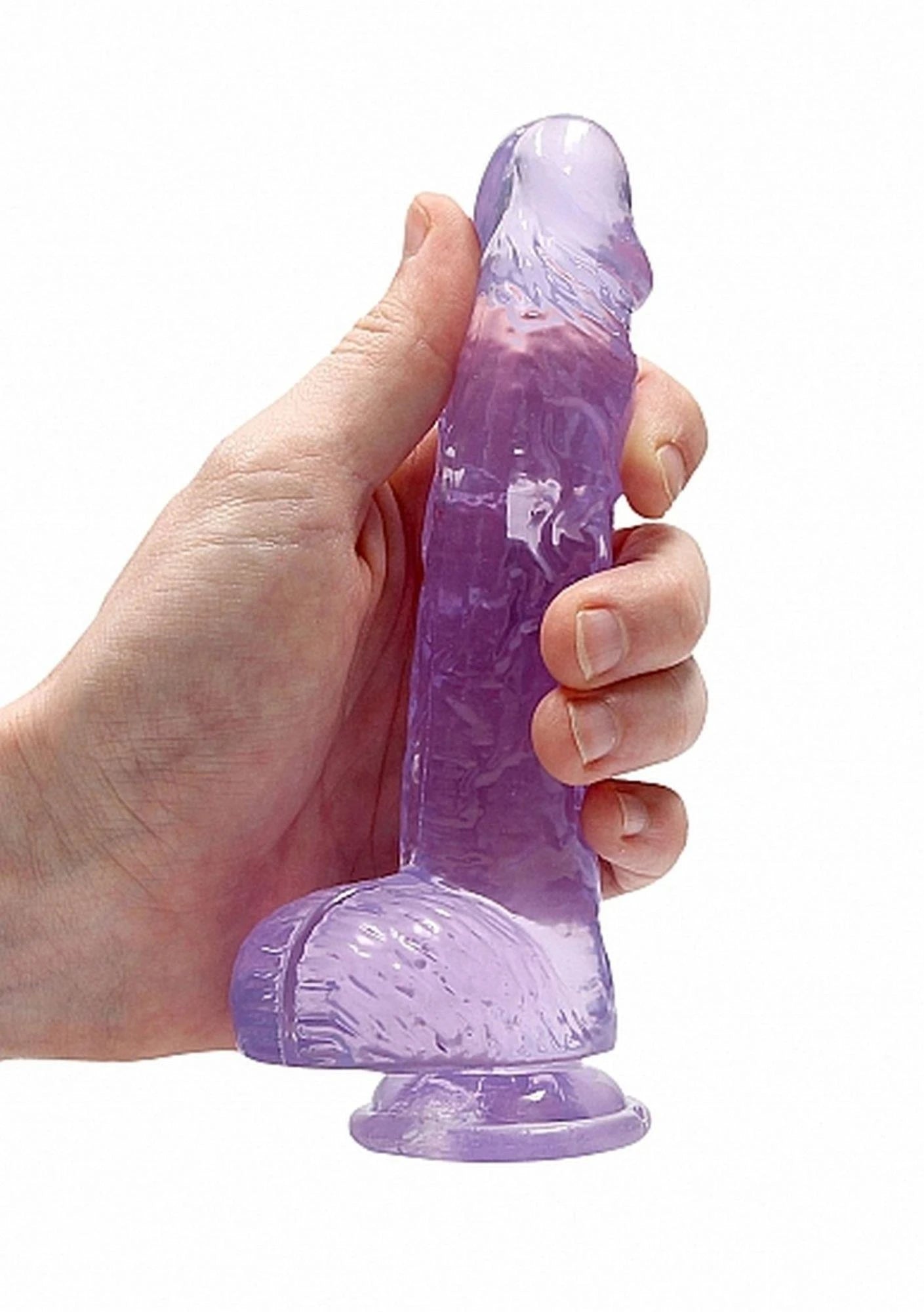 6″ / 15 cm Realistic Dildo With Balls - Purple