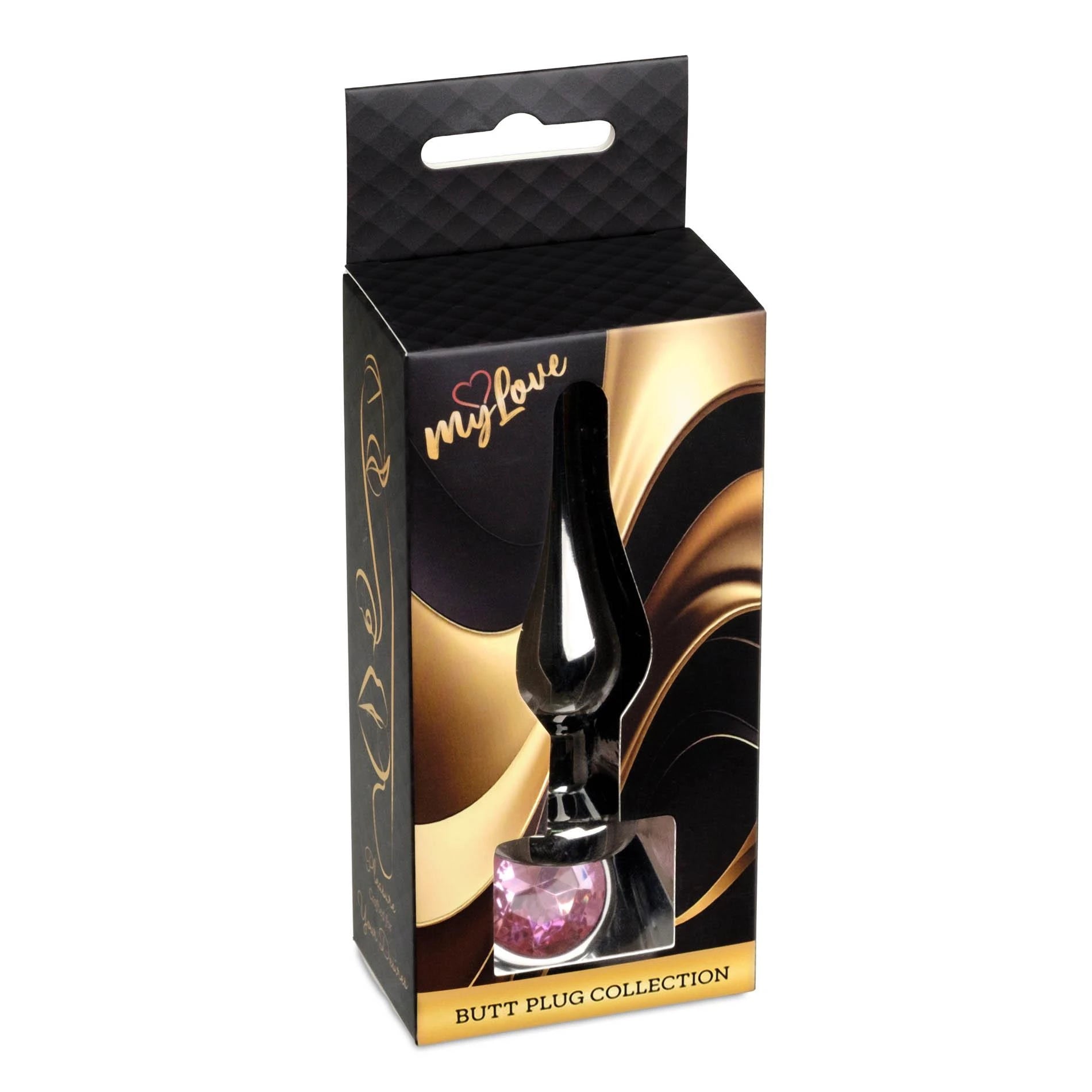 MyLove Toys - Bijoux BUTT PLUG Argent foncé - Rose