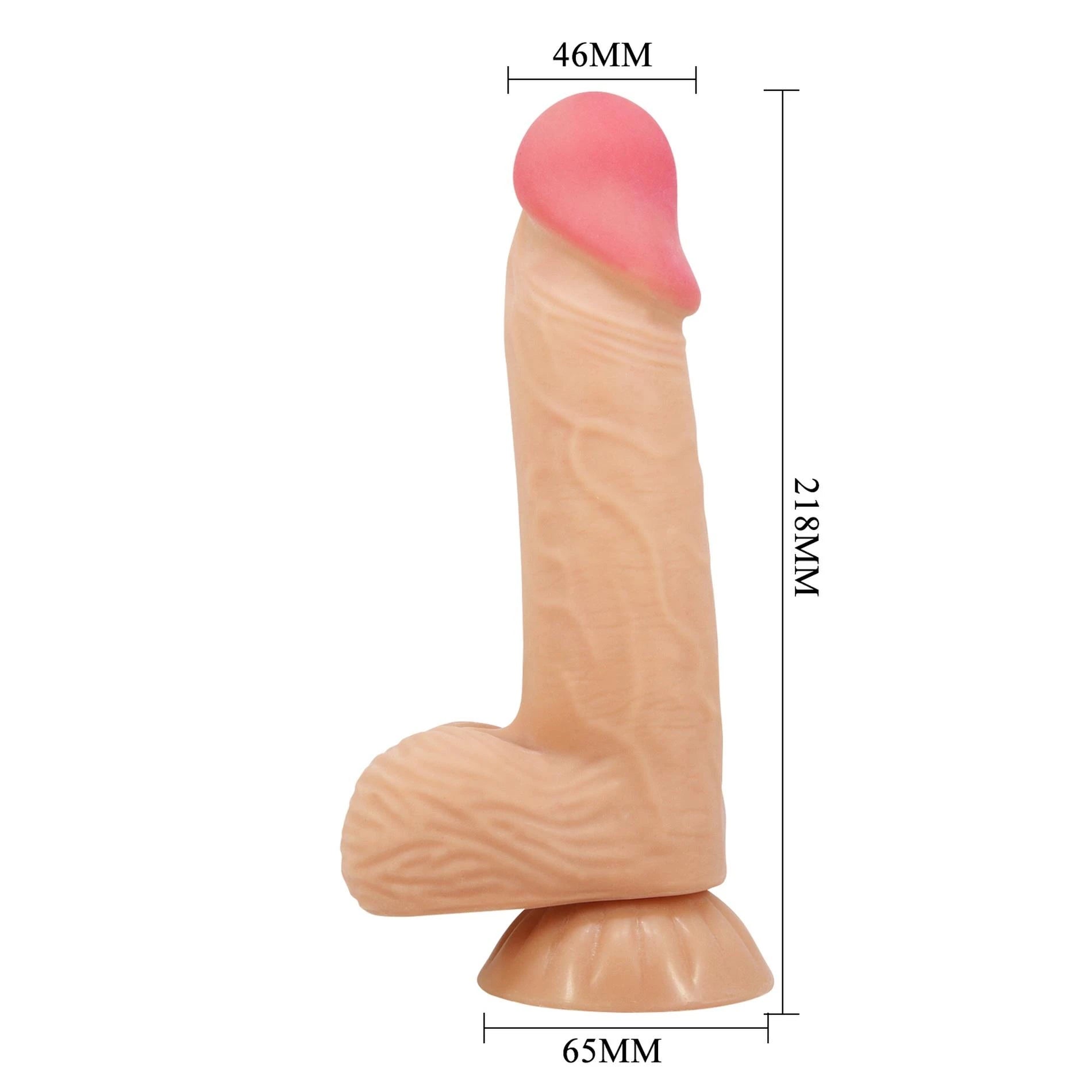 BAILE - Sliding Skin 8,1'' Flesh, base à ventouse flexible TPR
