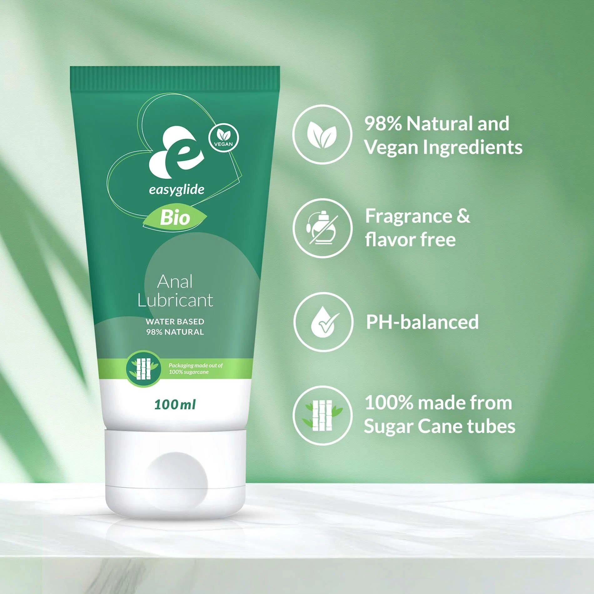 EasyGlide - Bio & Natural Waterbased Anal Lubricant 100 ml