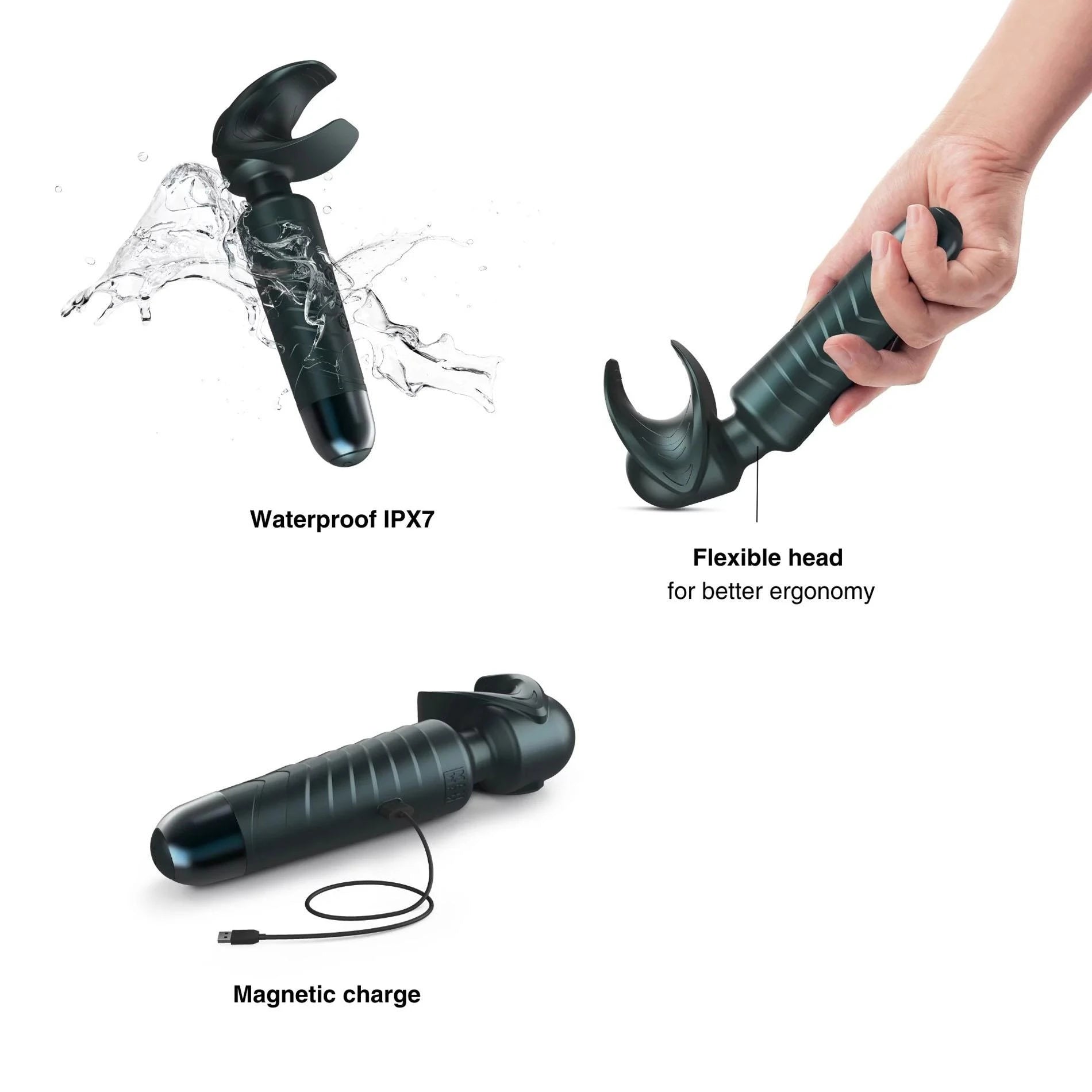 MAN.WAND EVO PINE GREY RECHARGEABLE MASTURBATOR