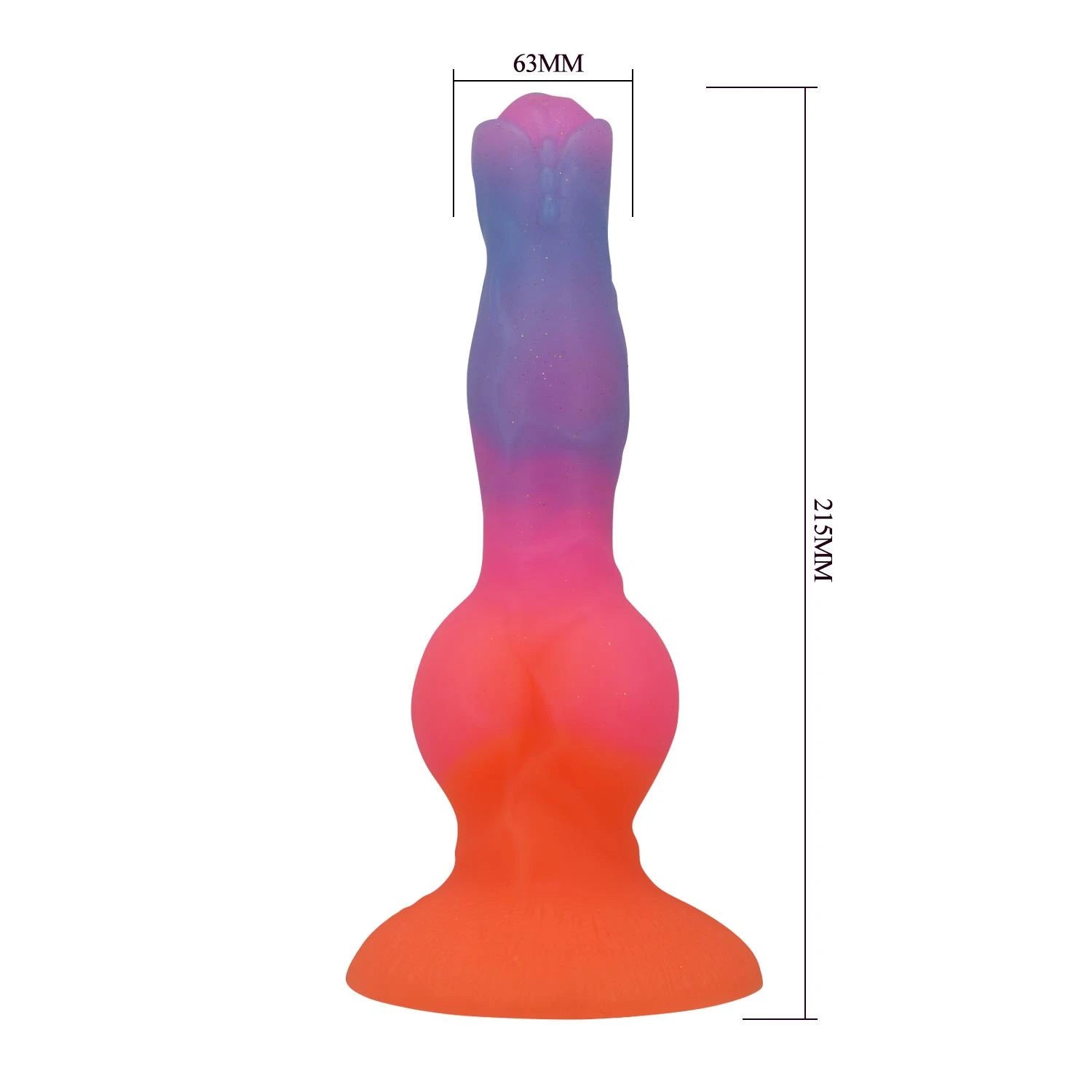 Power Monsters Hercules – 21,5 cm, godemichet en silicone strié