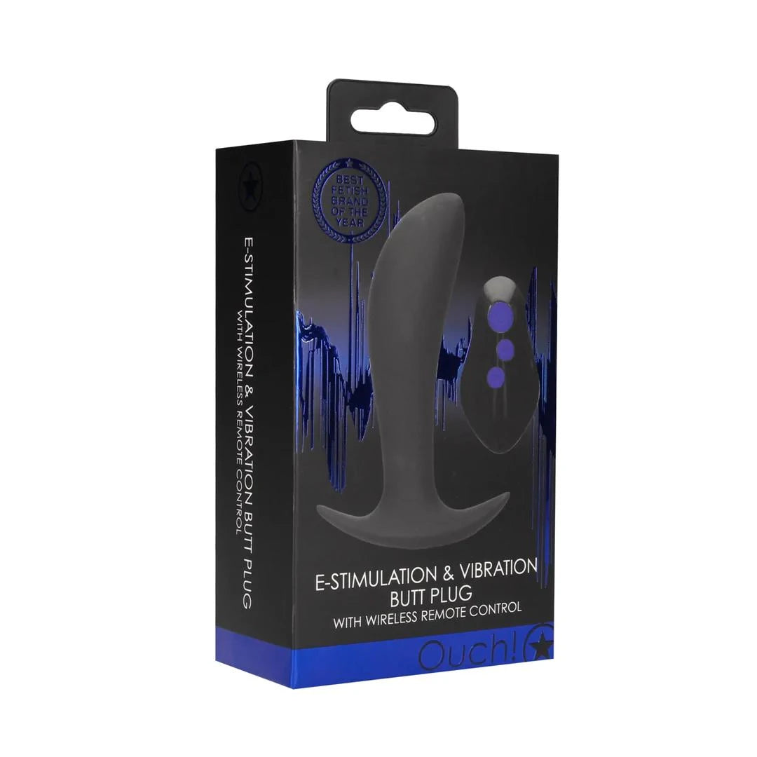 Plug anal vibrant E-stim