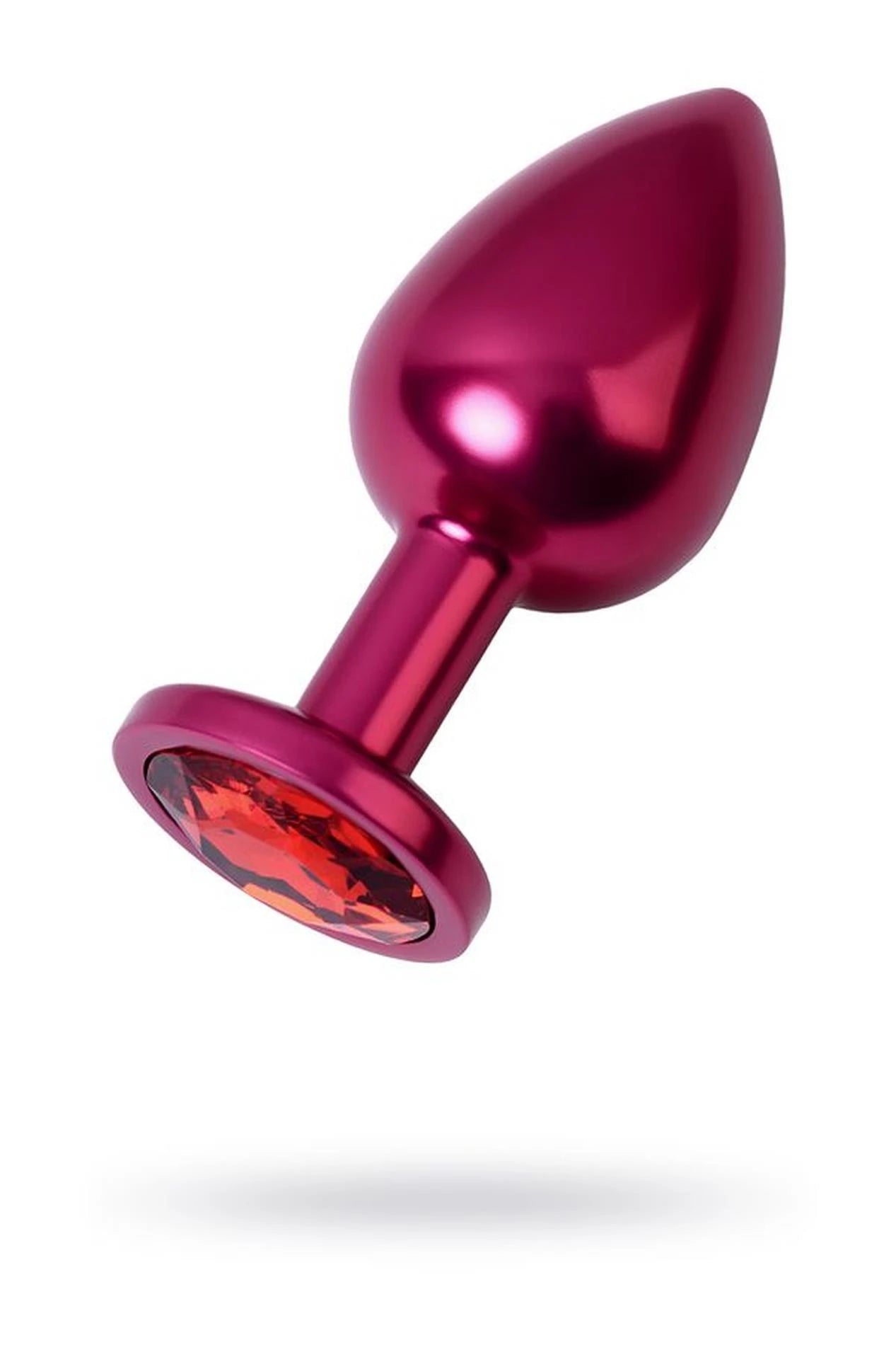 Plug anal rouge TOYFA en métal avec gemme rouge