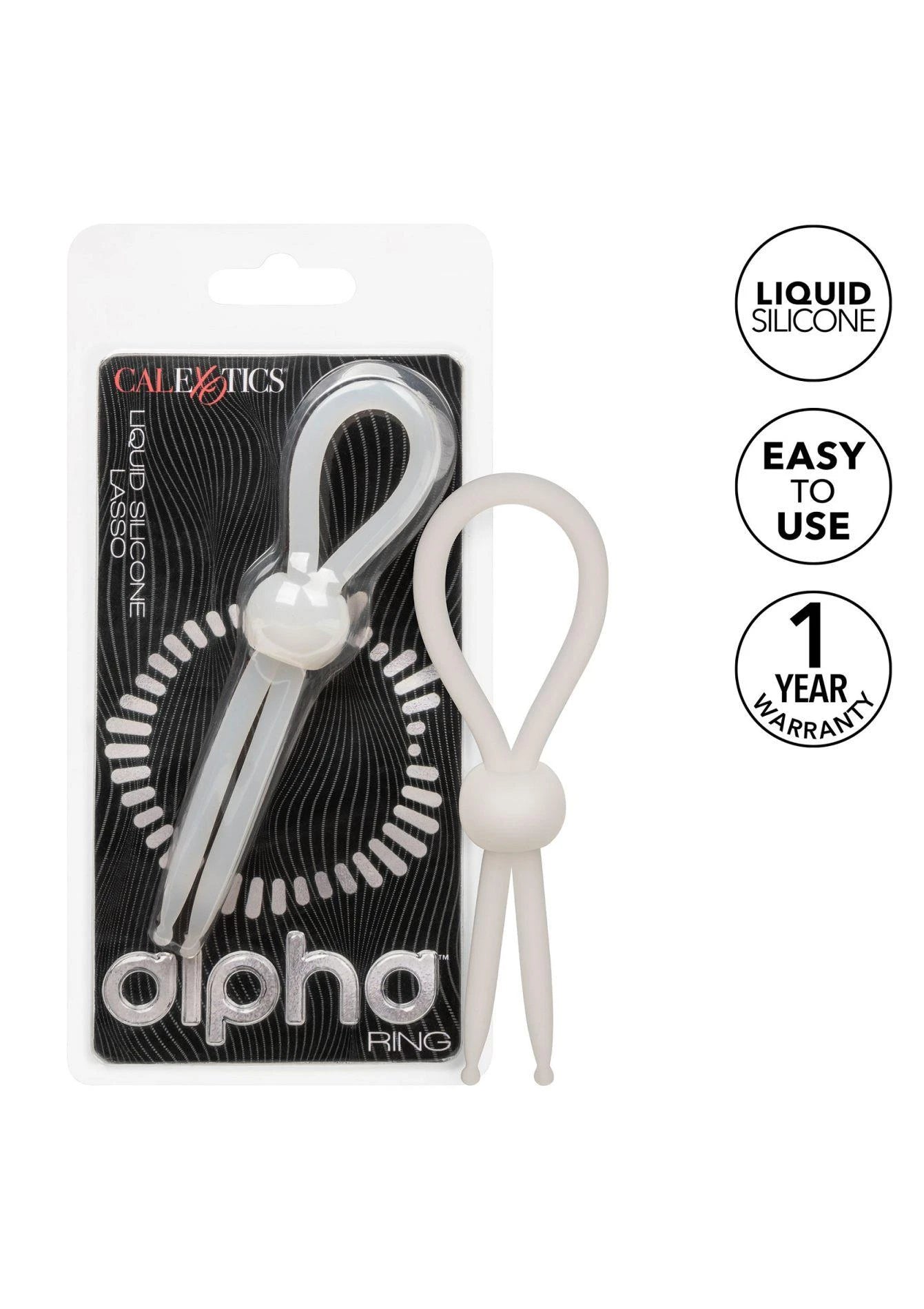 Lasso en silicone blanc