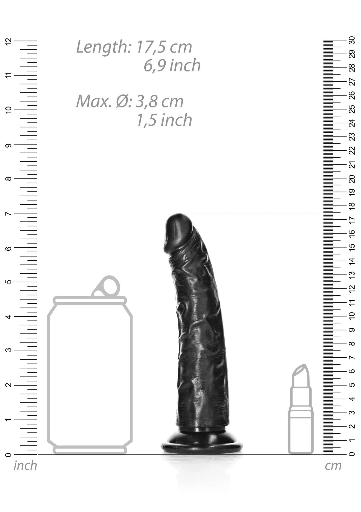 Slim Realistic Dildo with Suction Cup - 6 / 15,5 cm