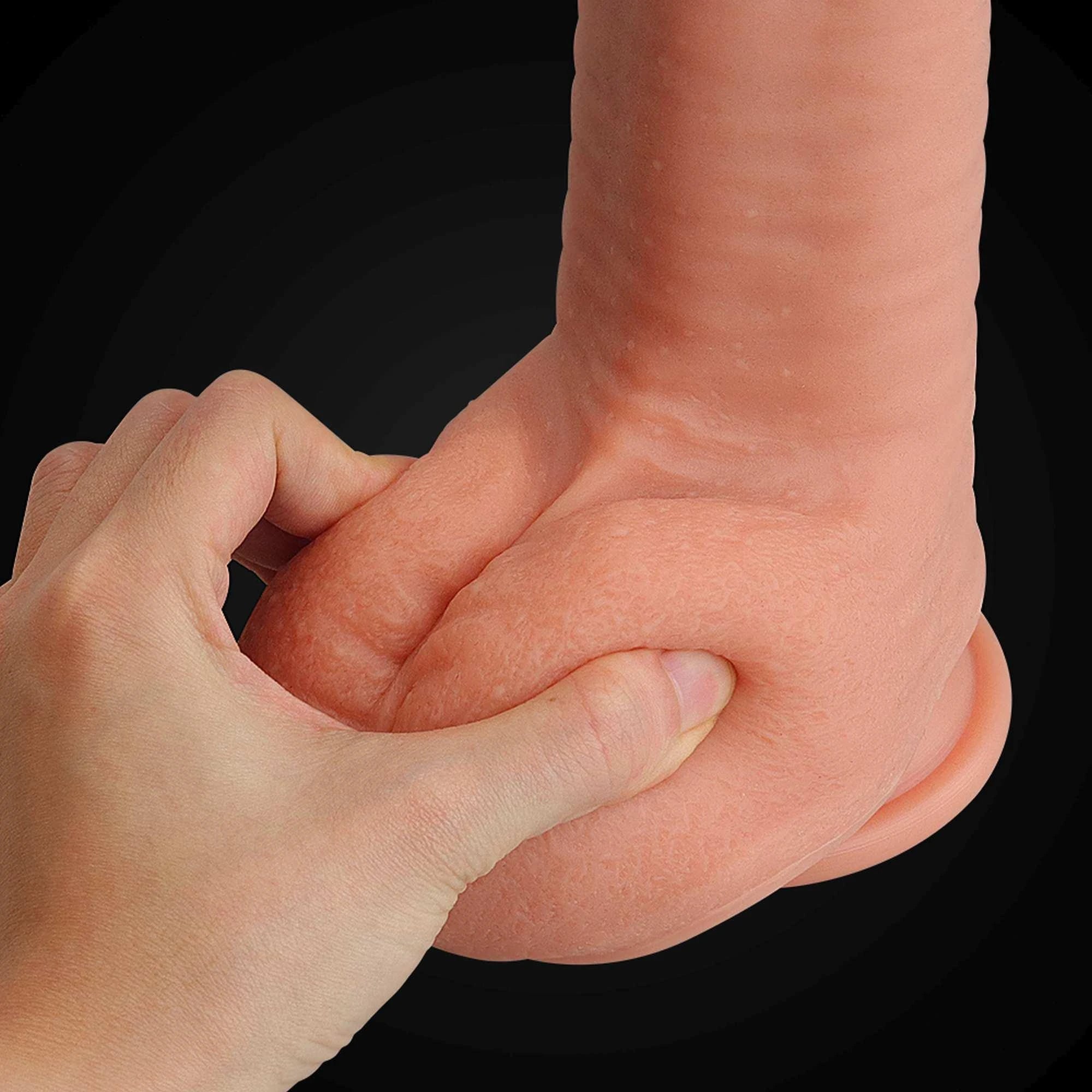 12″ Dual Layered Platinum Silicone Cock