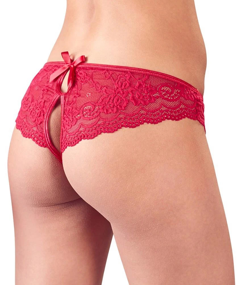 Lace Crotchless Briefs S