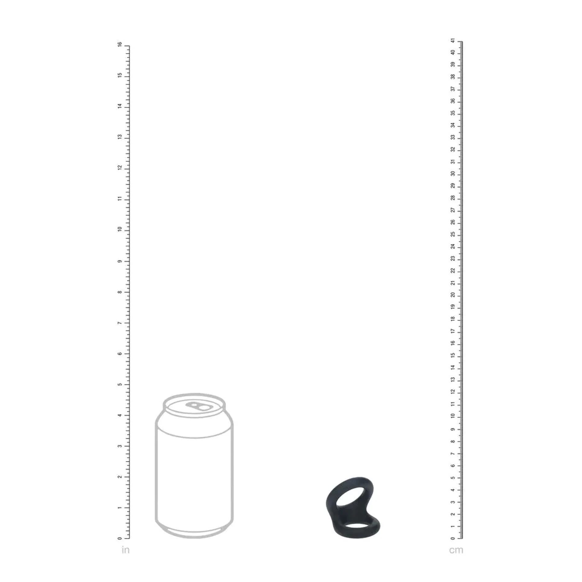 Double O Silicone Cockring - S - Noir