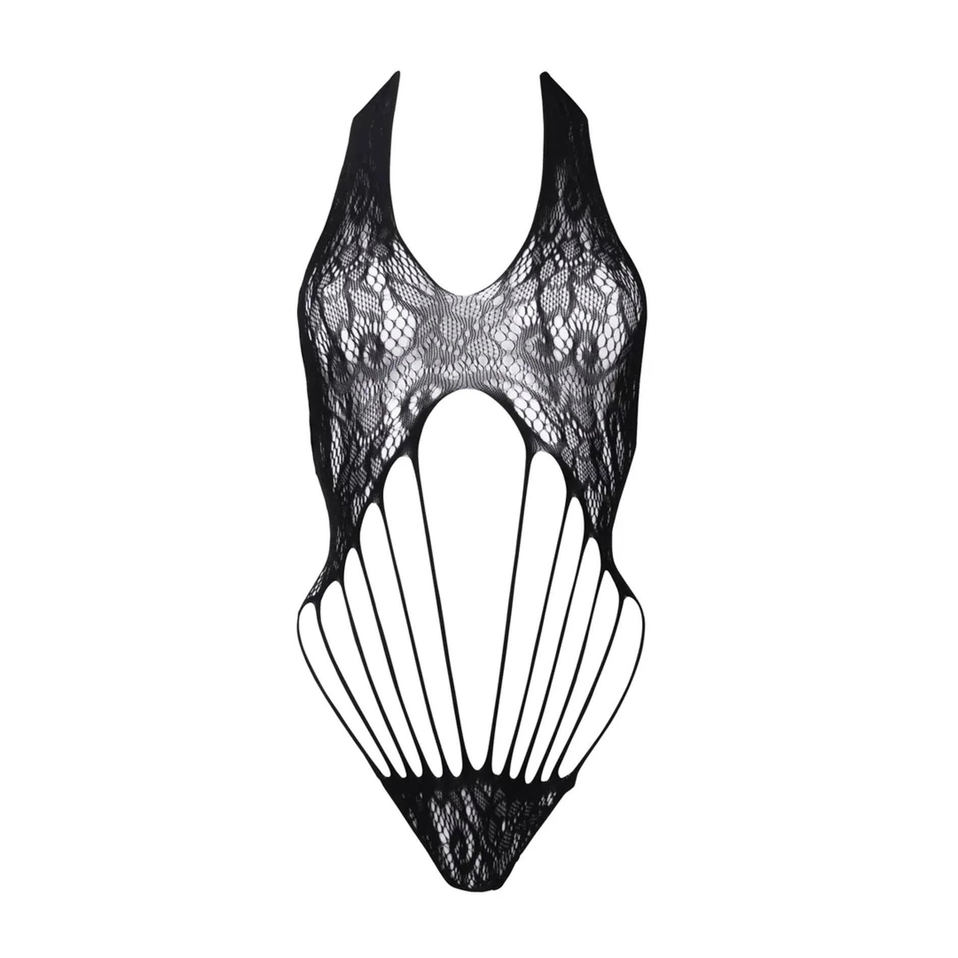 Strappy Lace Teddy - One Size - Black