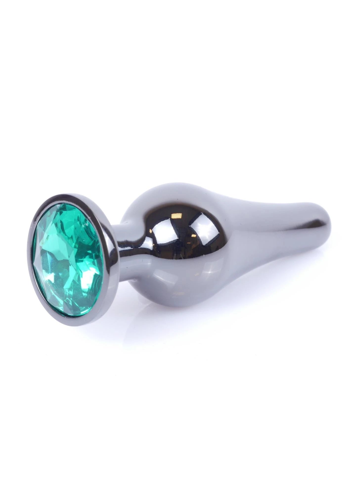 MyLove Toys - Bijoux BUTT PLUG Argent foncé - Vert