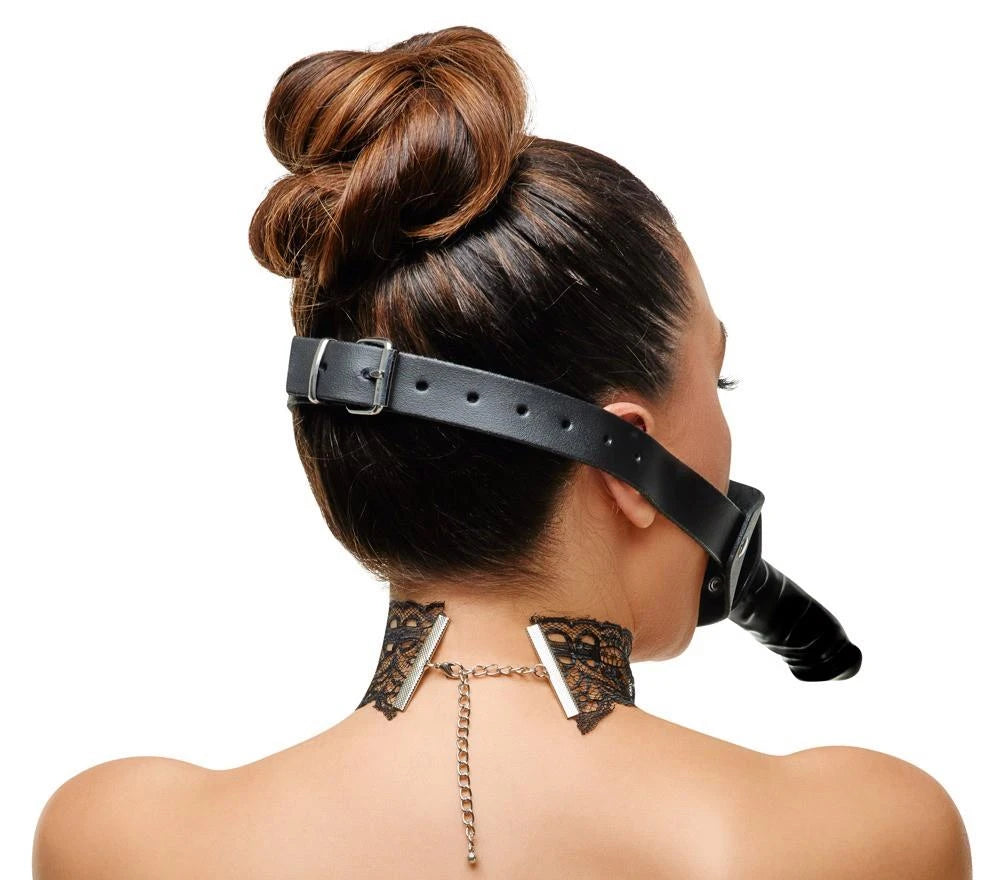 Pénis bâillon en cuir