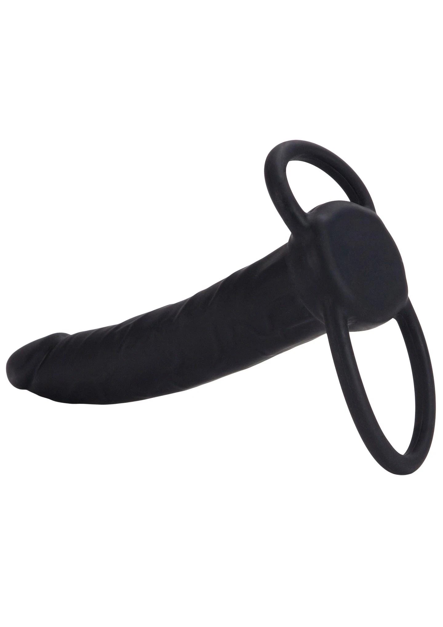 Double pénétration en silicone noir