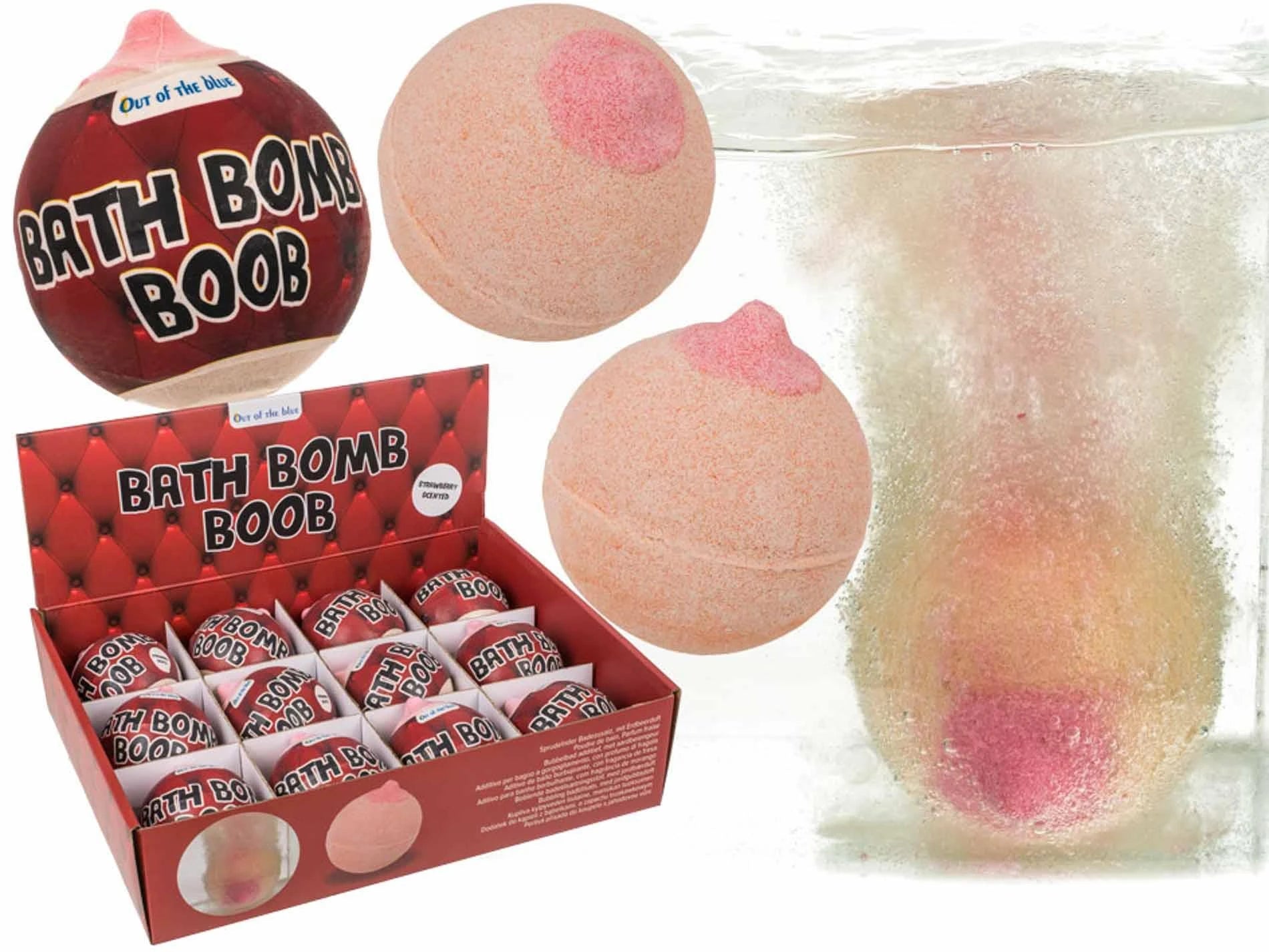 Boule de bain petite poitrine 180 gr - fraise