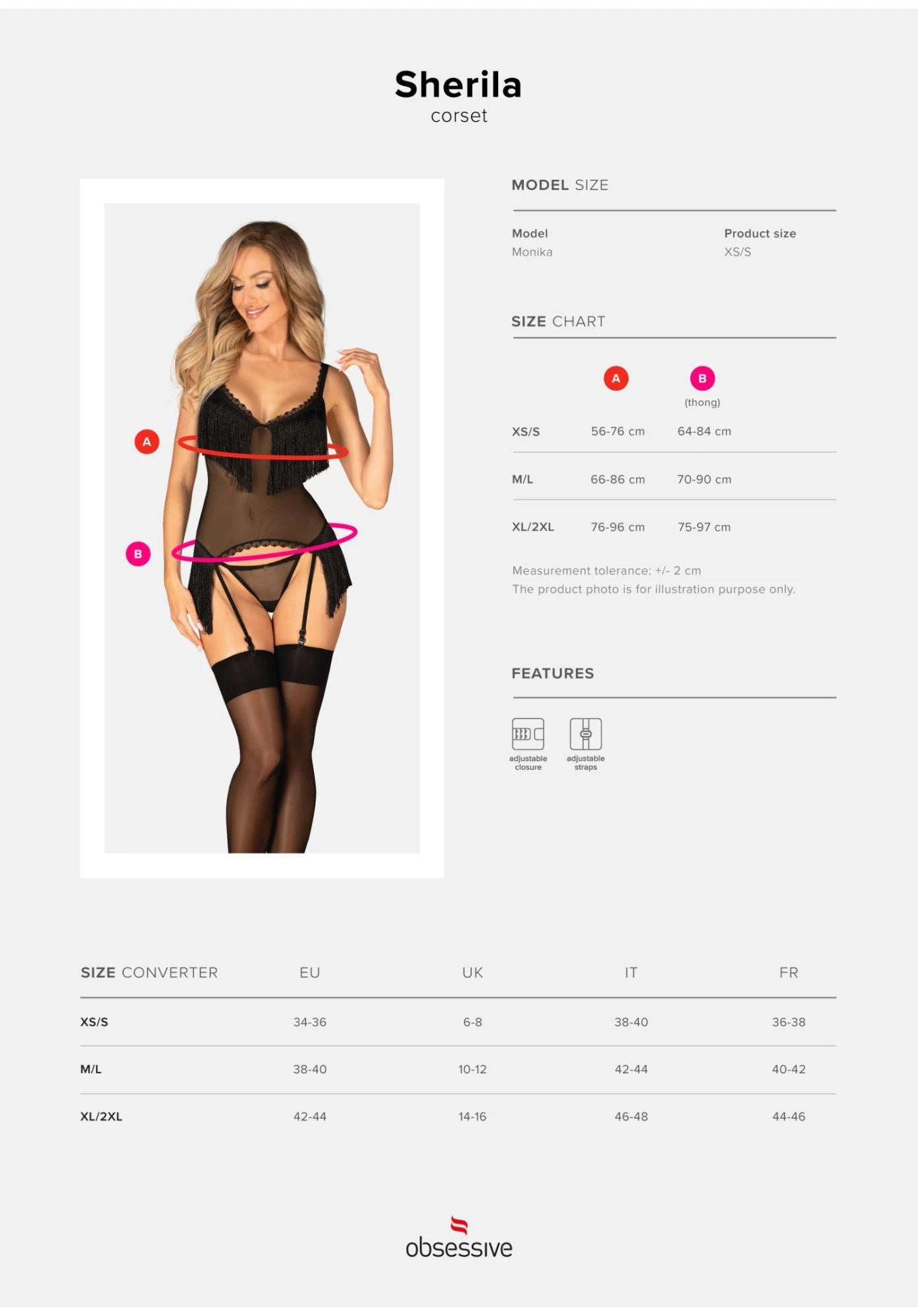 Sherila corset and thong XL/2XL